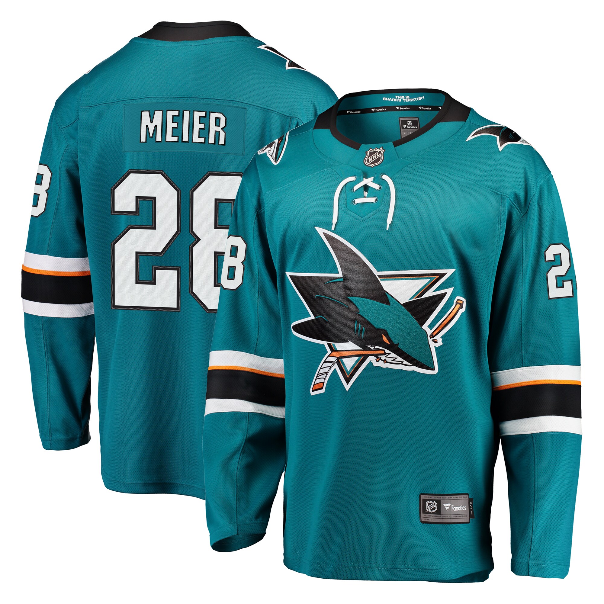Timo Meier San Jose Sharks Home Premier Breakaway Player Jersey - Teal