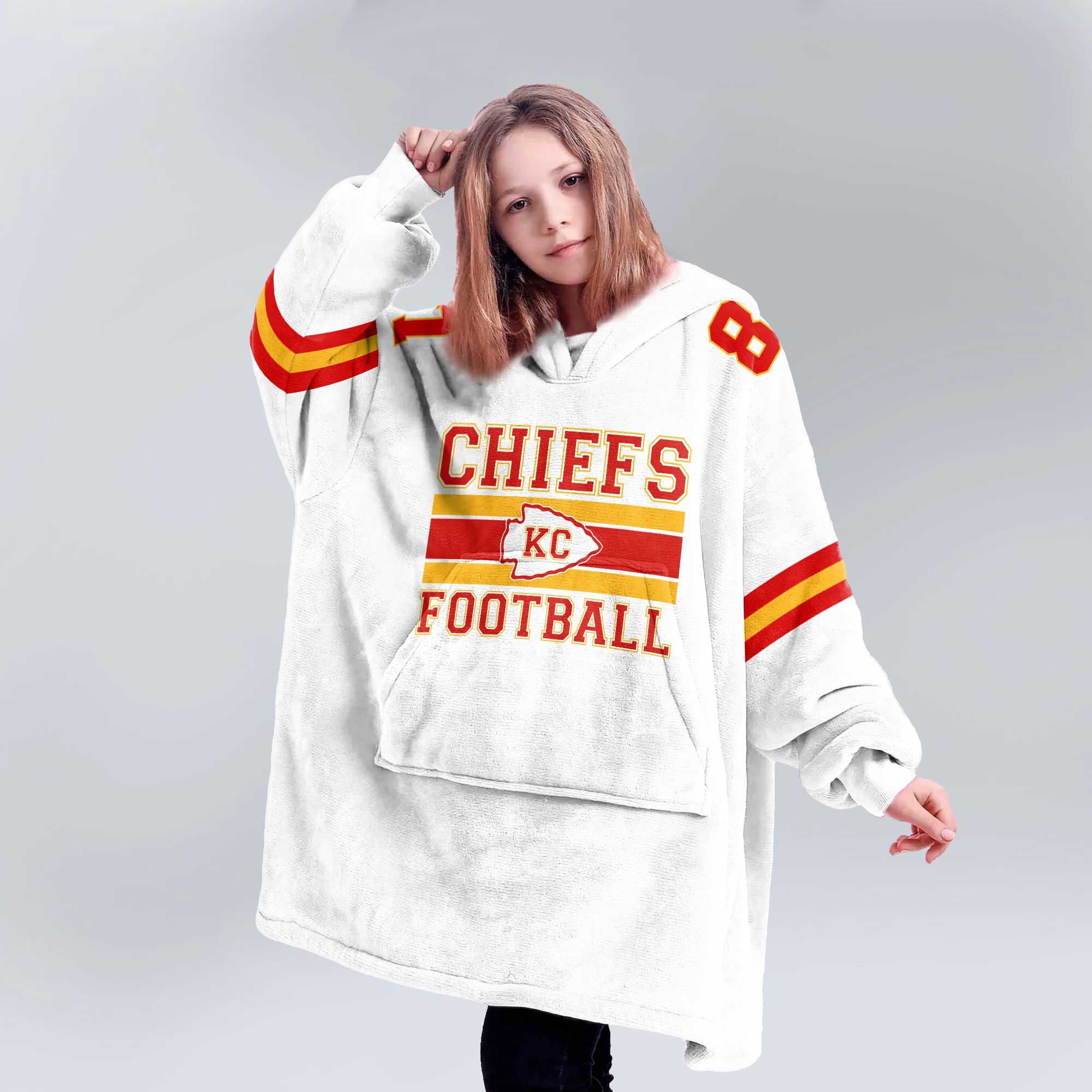 Kansas City Football Unisex Blanket Hoodie