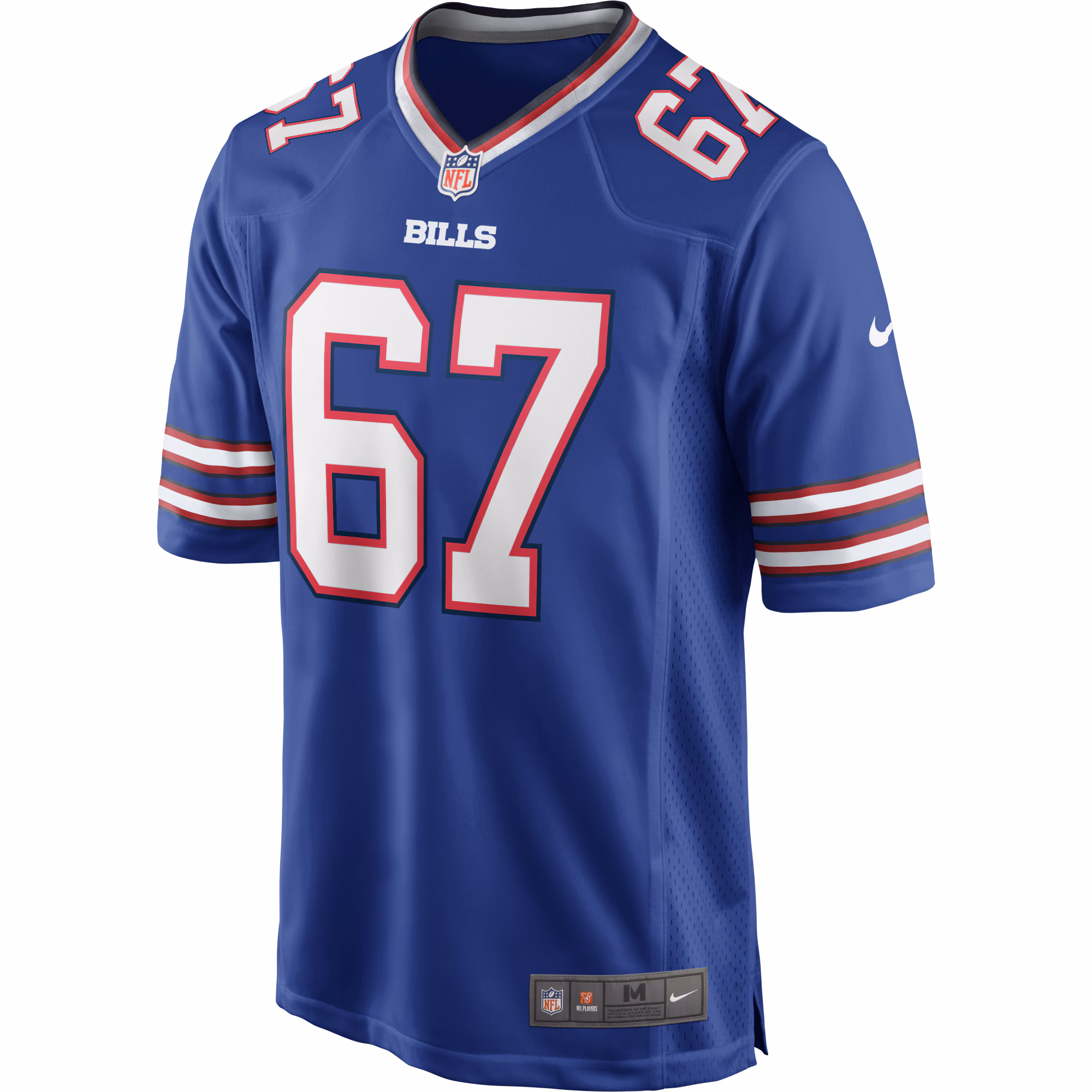 Kent Hull Buffalo Bills Game Retired Player Jersey - Royal