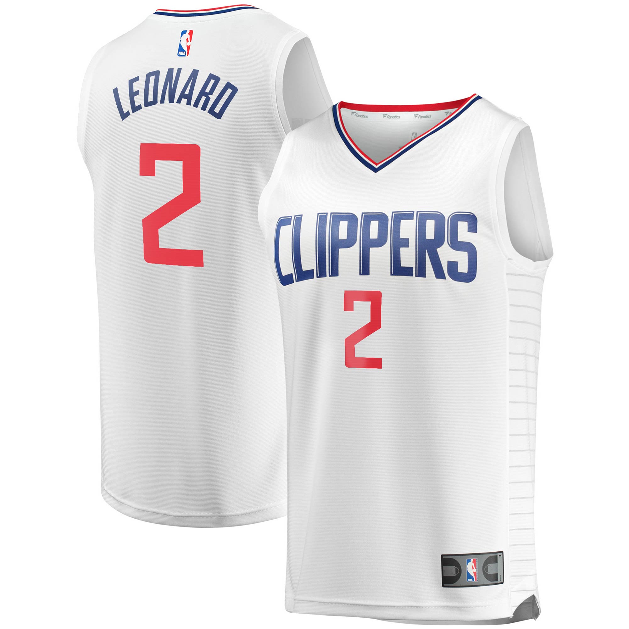 Kawhi Leonard LA Clippers  Youth 2020/21 Fast Break Player Jersey - White - Association Edition