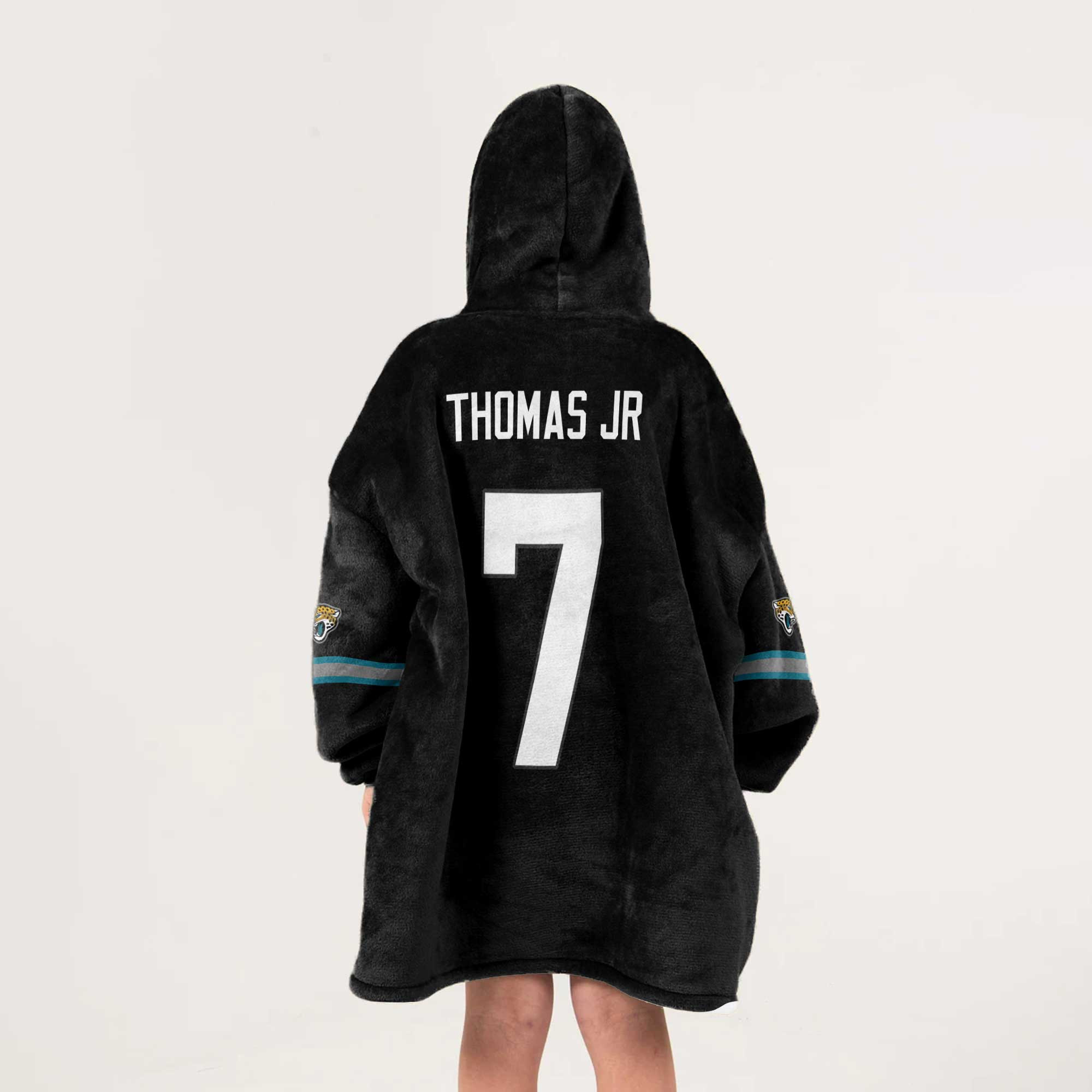 Kid 7 Jacksonville Football Unisex Blanket Hoodie