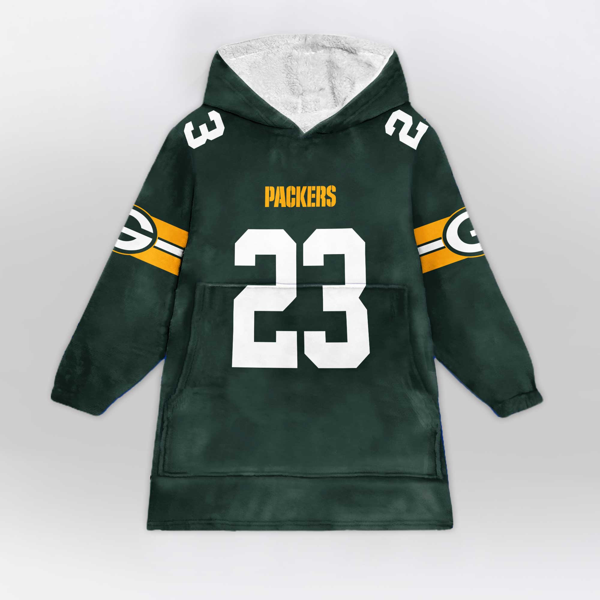 Adult 23 Green Bay Football Unisex Blanket Hoodie