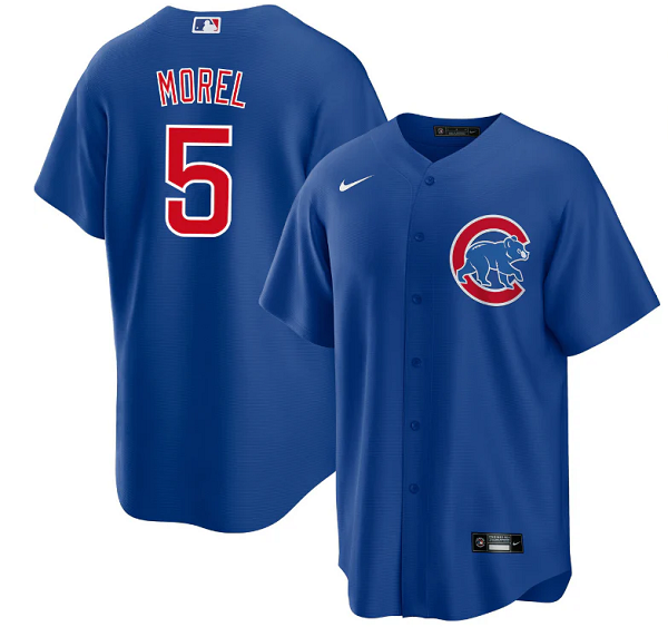 Men's Chicago Cubs #5 Christopher Morel Alternate Blue Premium Stitch  MLB Jersey