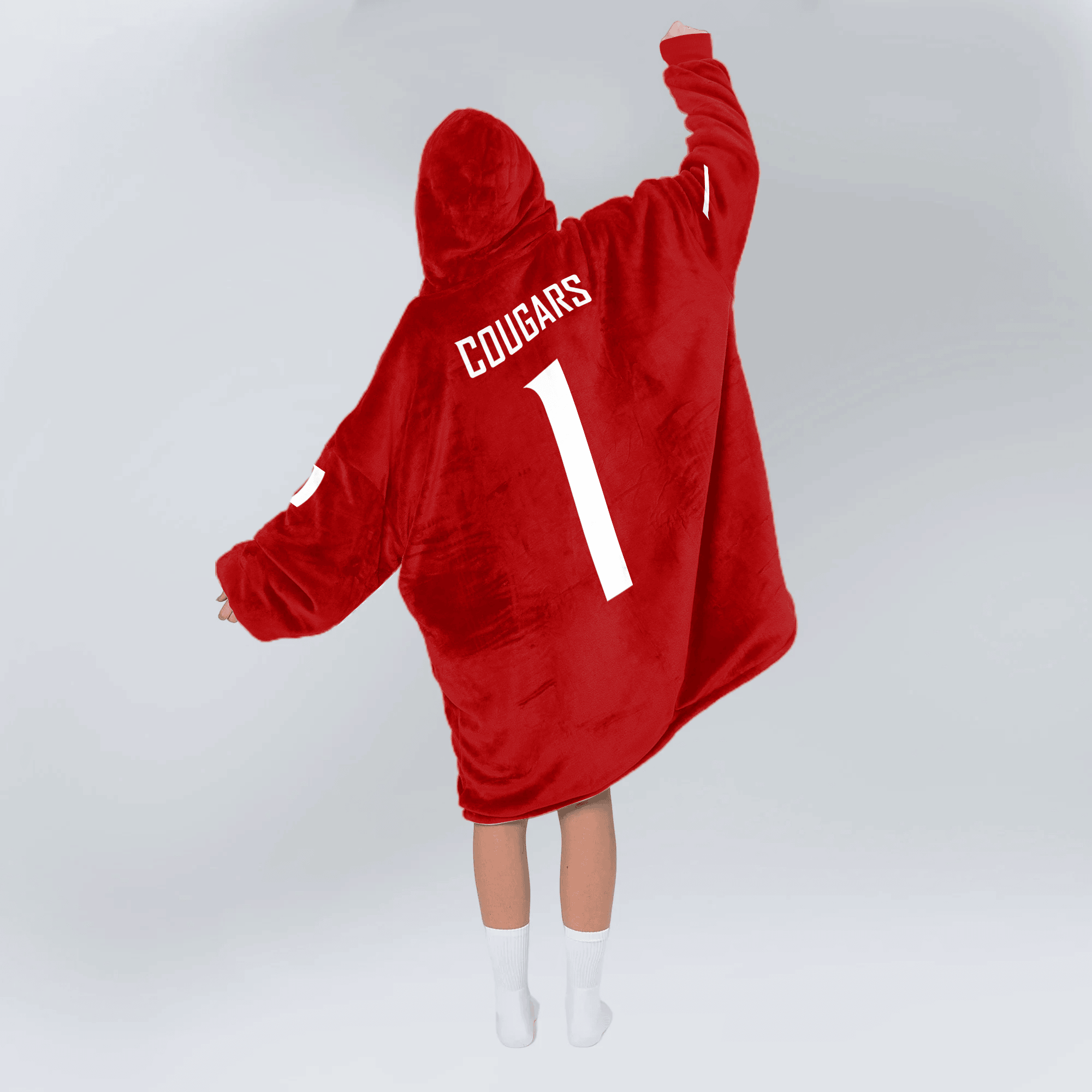 Adult #1 Washington State Football Unisex Blanket Hoodie