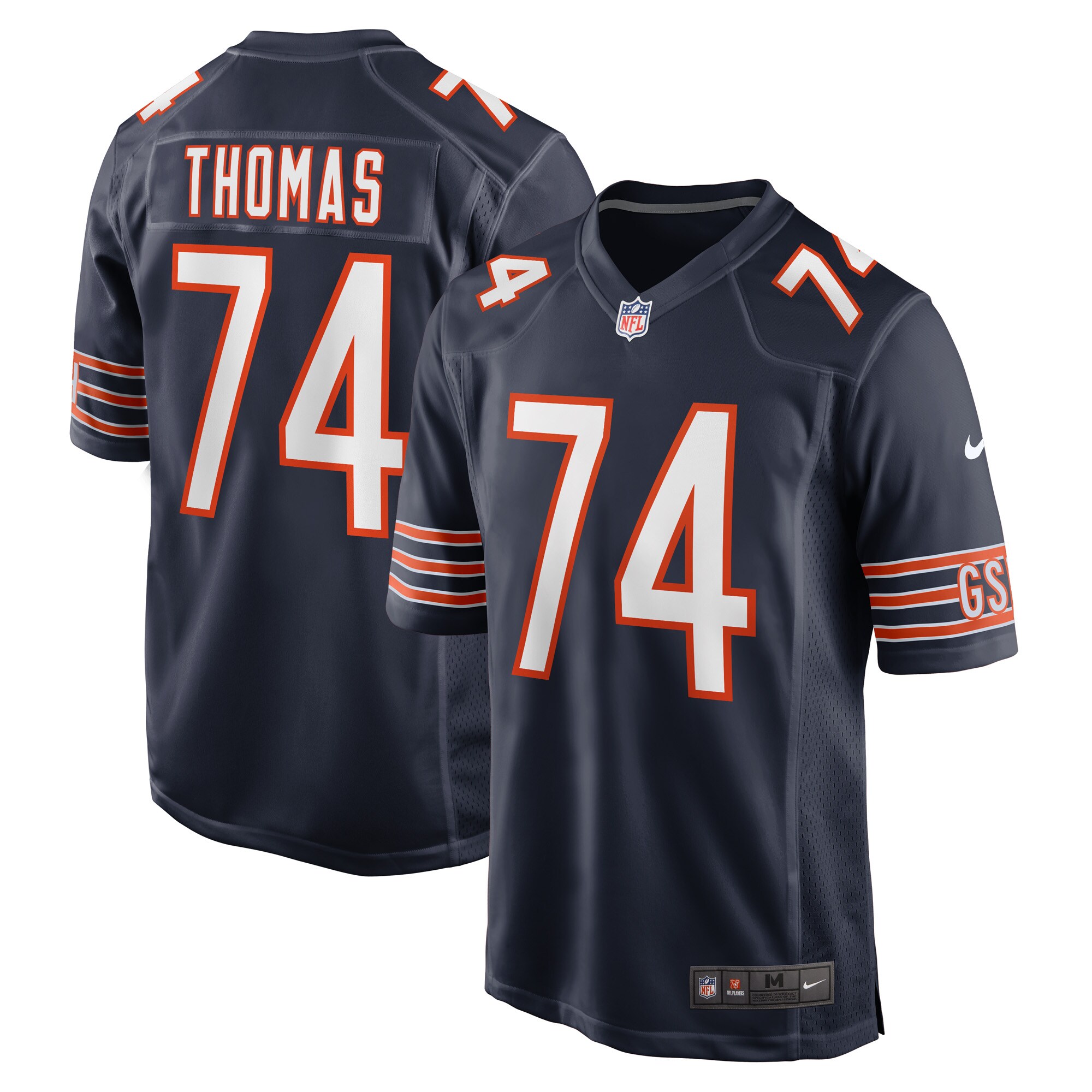 Zachary Thomas Chicago Bears  Game Player Jersey - Navy