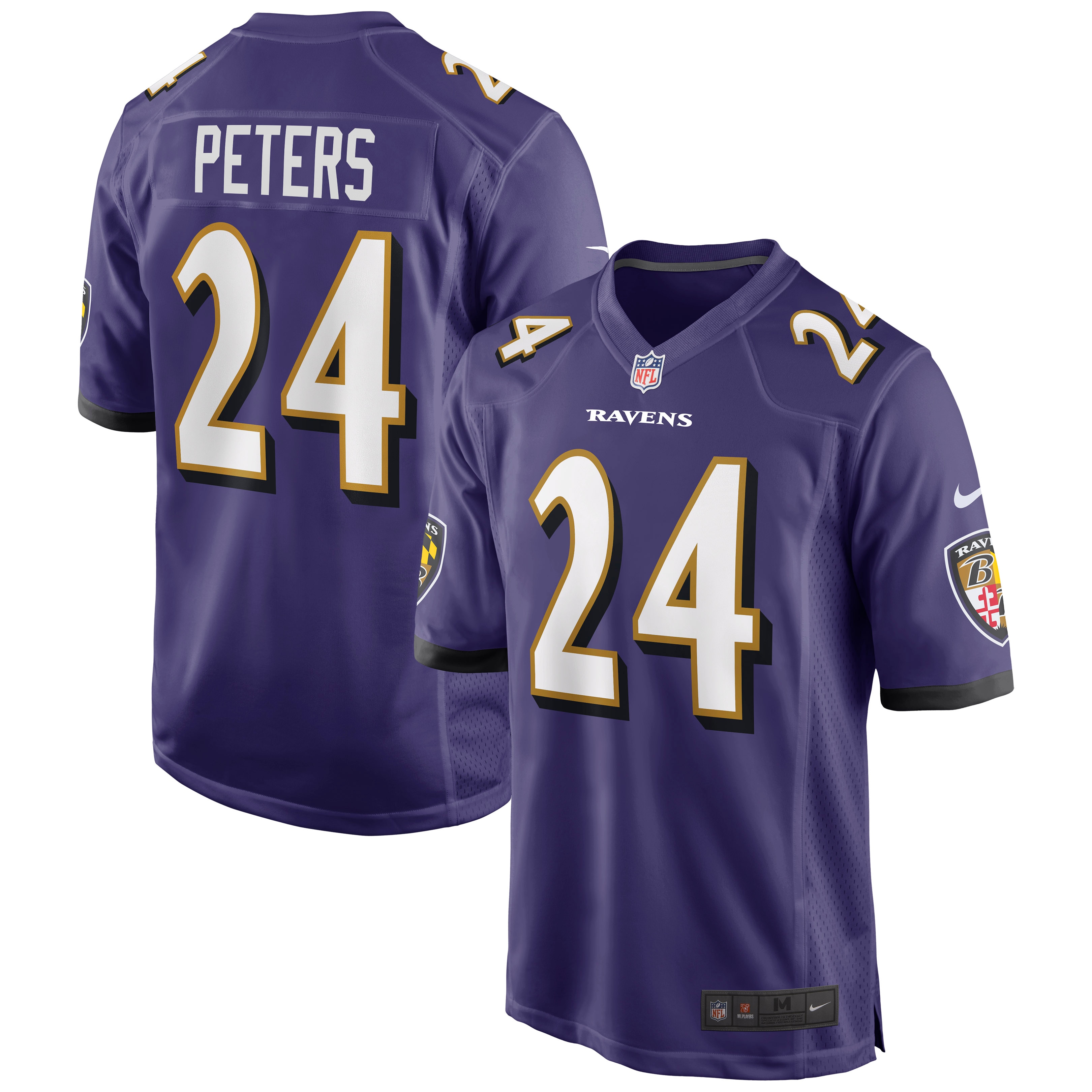 Marcus Peters Baltimore Ravens  Game Jersey - Purple