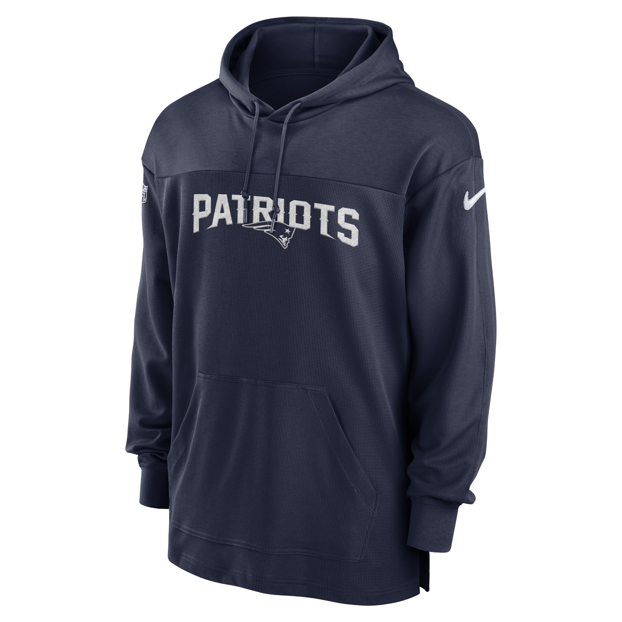 New England Patriots  2023 Sideline Lightweight Performance Hooded Top - Navy