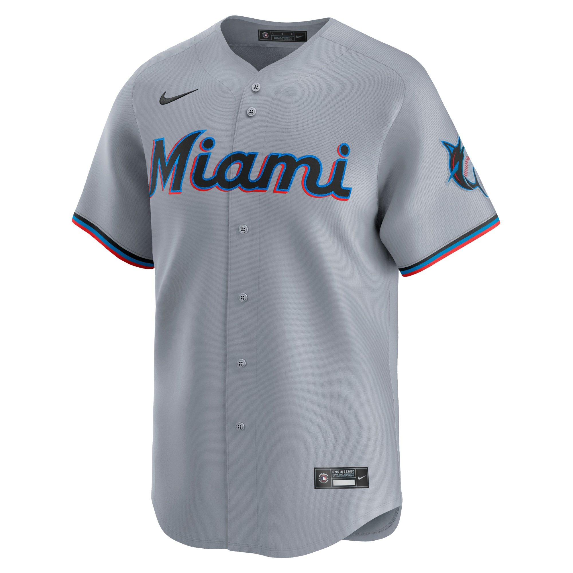 Men's Miami Marlins Jazz Chisholm Jr.  Gray Road Limited Player Jersey