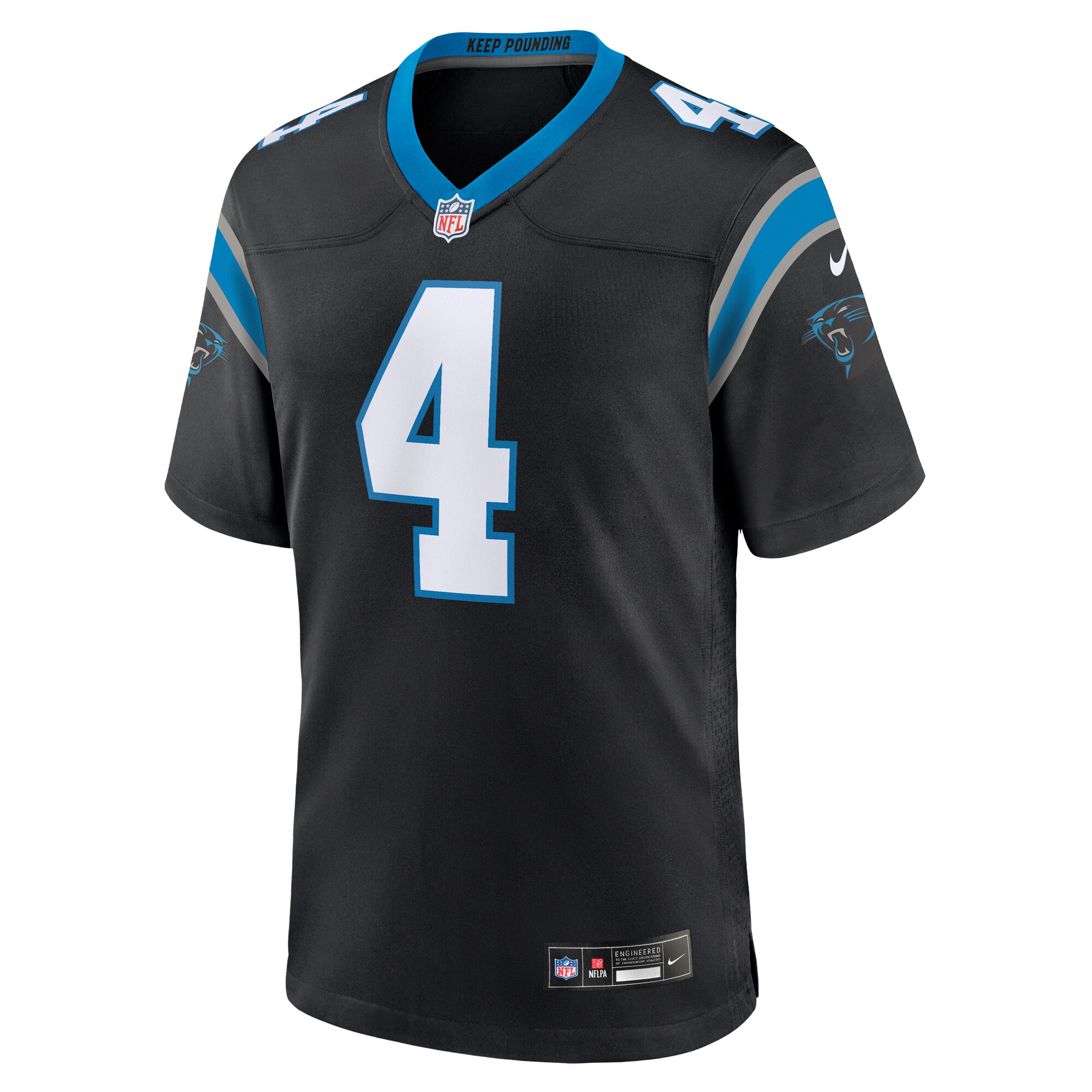 Eddy Pineiro Carolina Panthers  Team Game Jersey - Black