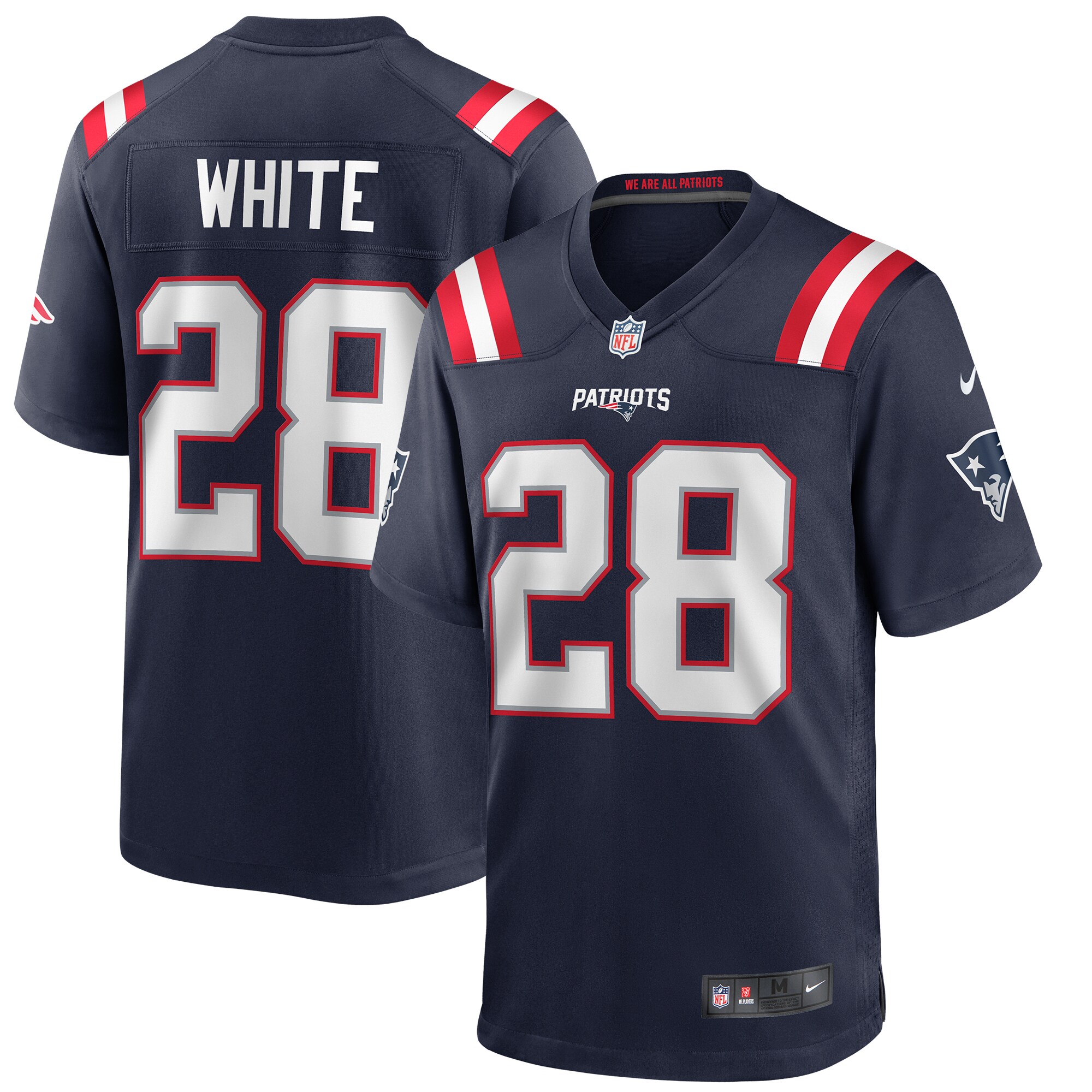 James White New England Patriots  Game Jersey - Navy