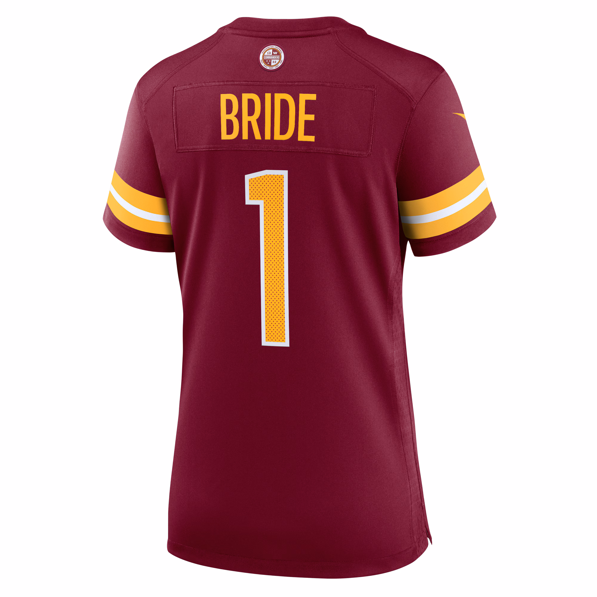Number 1 Bride Washington Commanders Women's Game Jersey - Burgundy