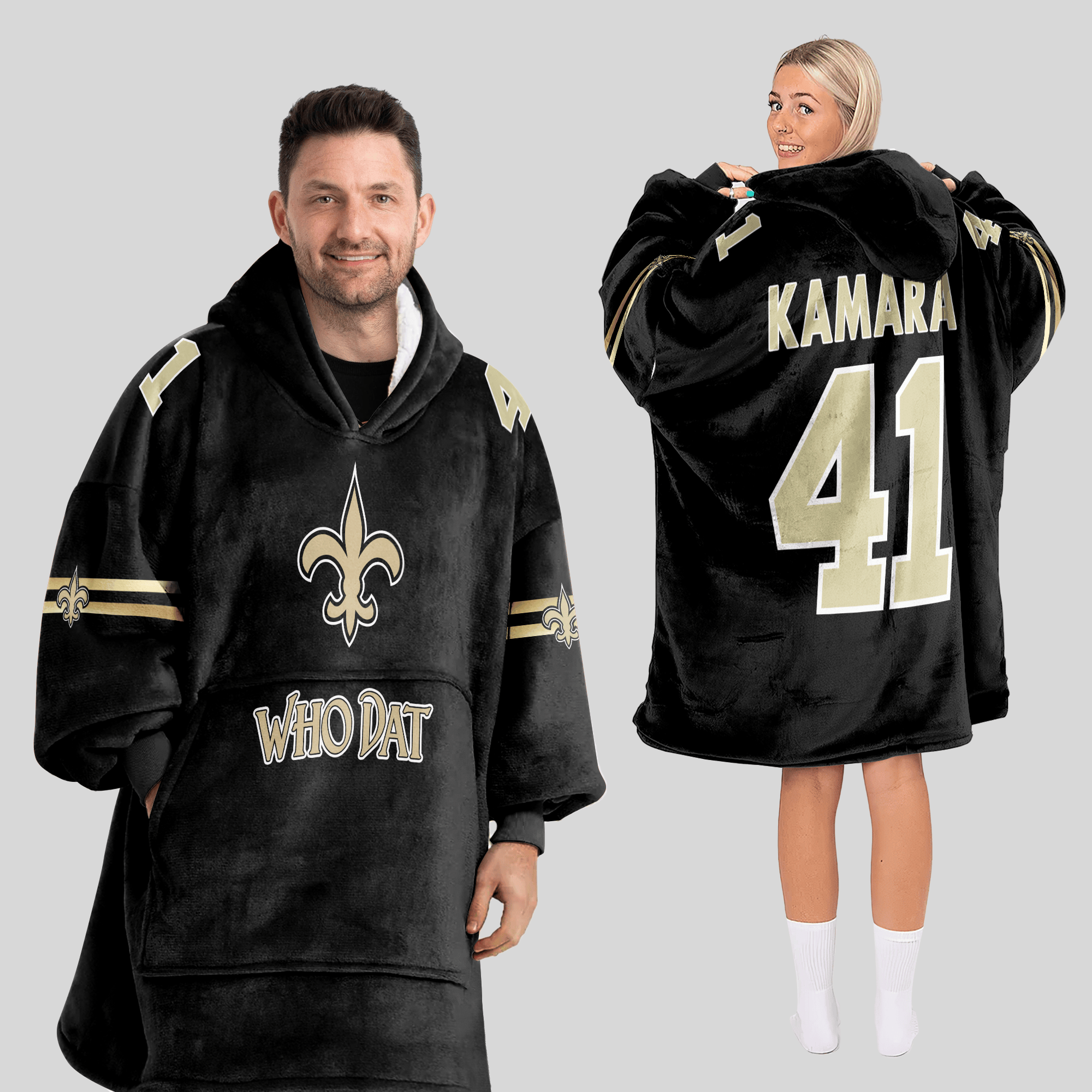 New Orleans Football Unisex Blanket Hoodie