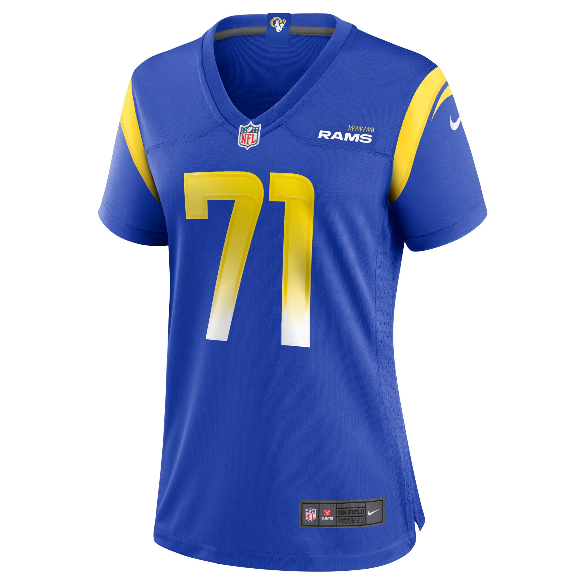 Bobby Evans Los Angeles Rams  Women's Game Jersey - Royal
