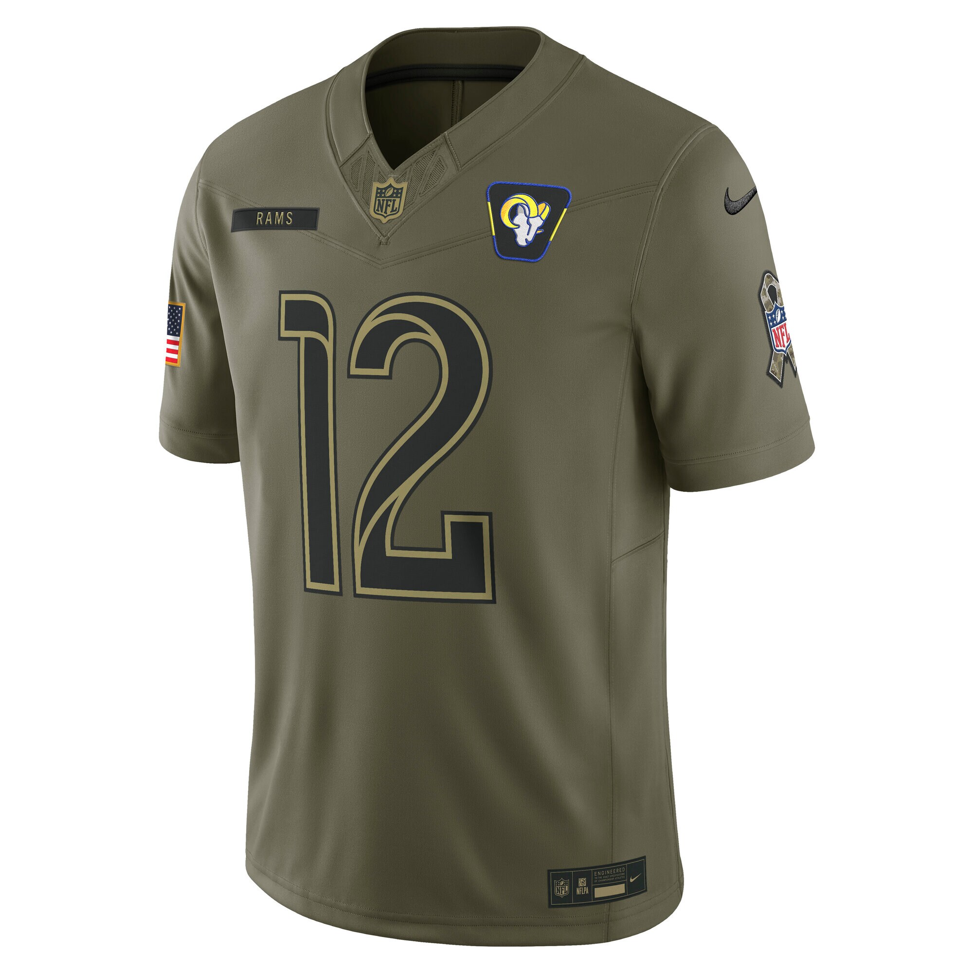 Men's Los Angeles Rams Puka Nacua Olive 2025 Salute to Service Limited Jersey