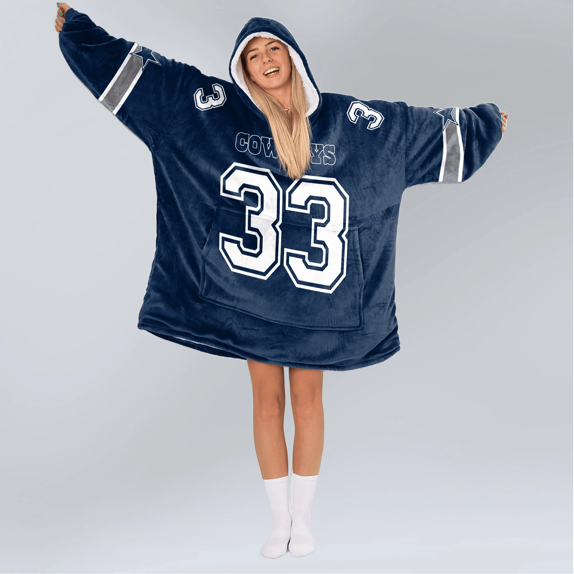 Adult J.W 33 Dalllas Football Unisex Blanket Hoodie