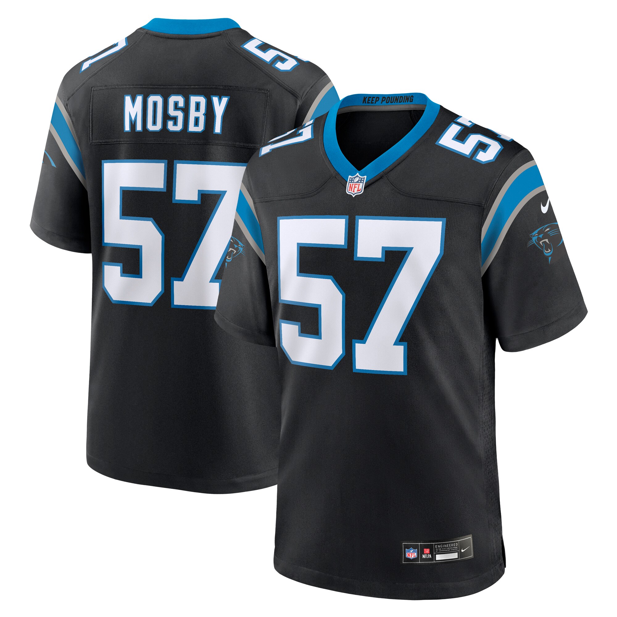 Arron Mosby Carolina Panthers  Team Game Jersey - Black