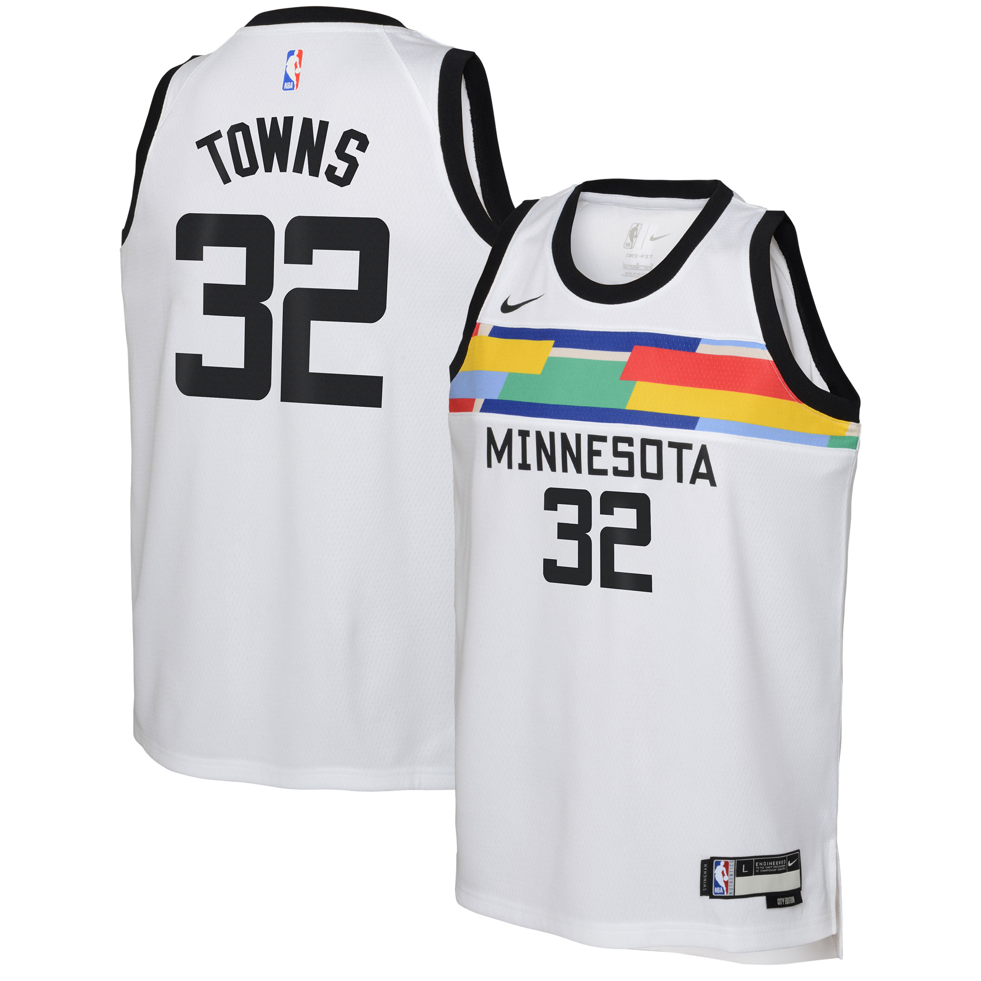 Karl-Anthony Towns Minnesota Timberwolves Youth 2022/23 Swingman Jersey - City Edition - White