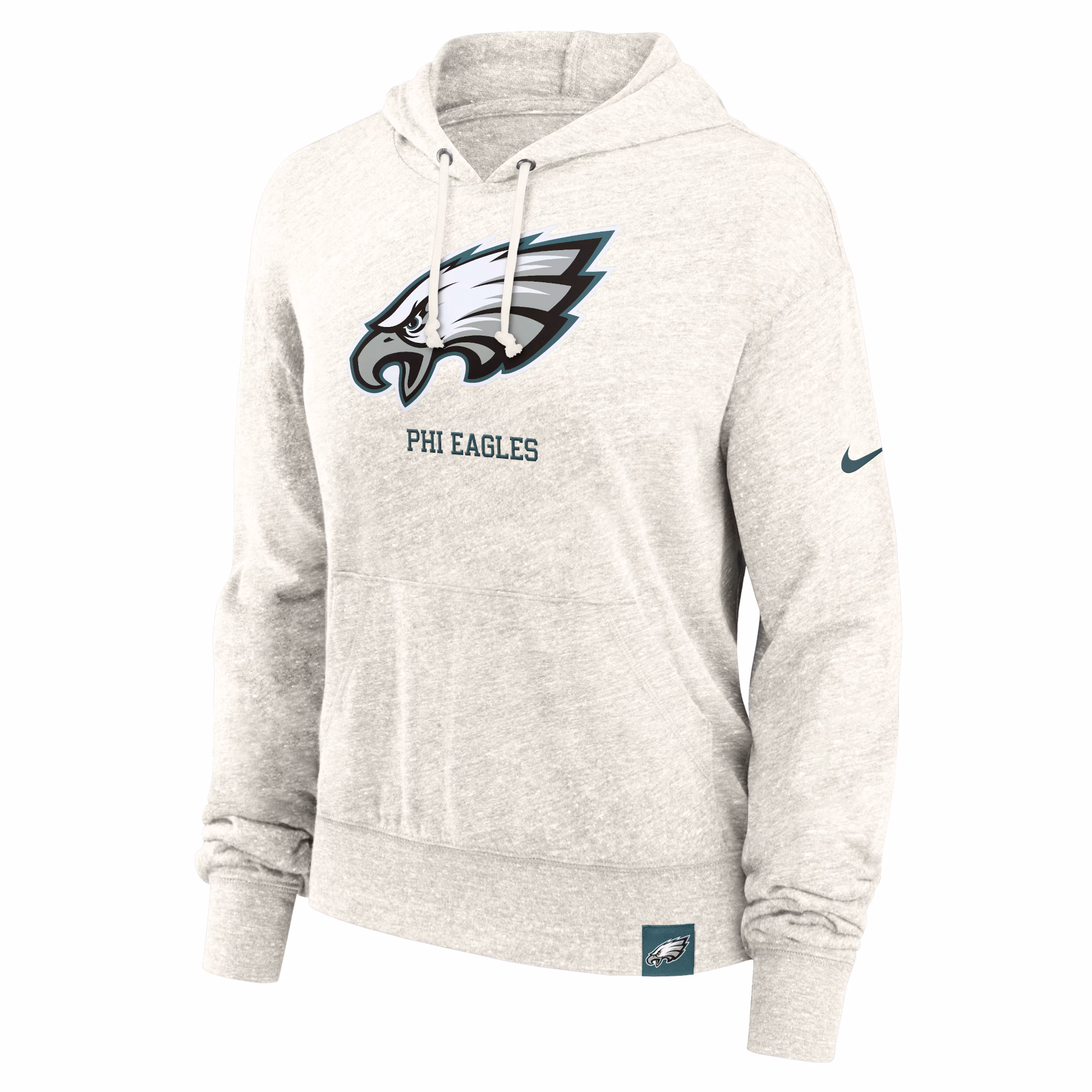 Philadelphia Eagles Women's Gym Vintage Logo Pullover Hoodie - Cream