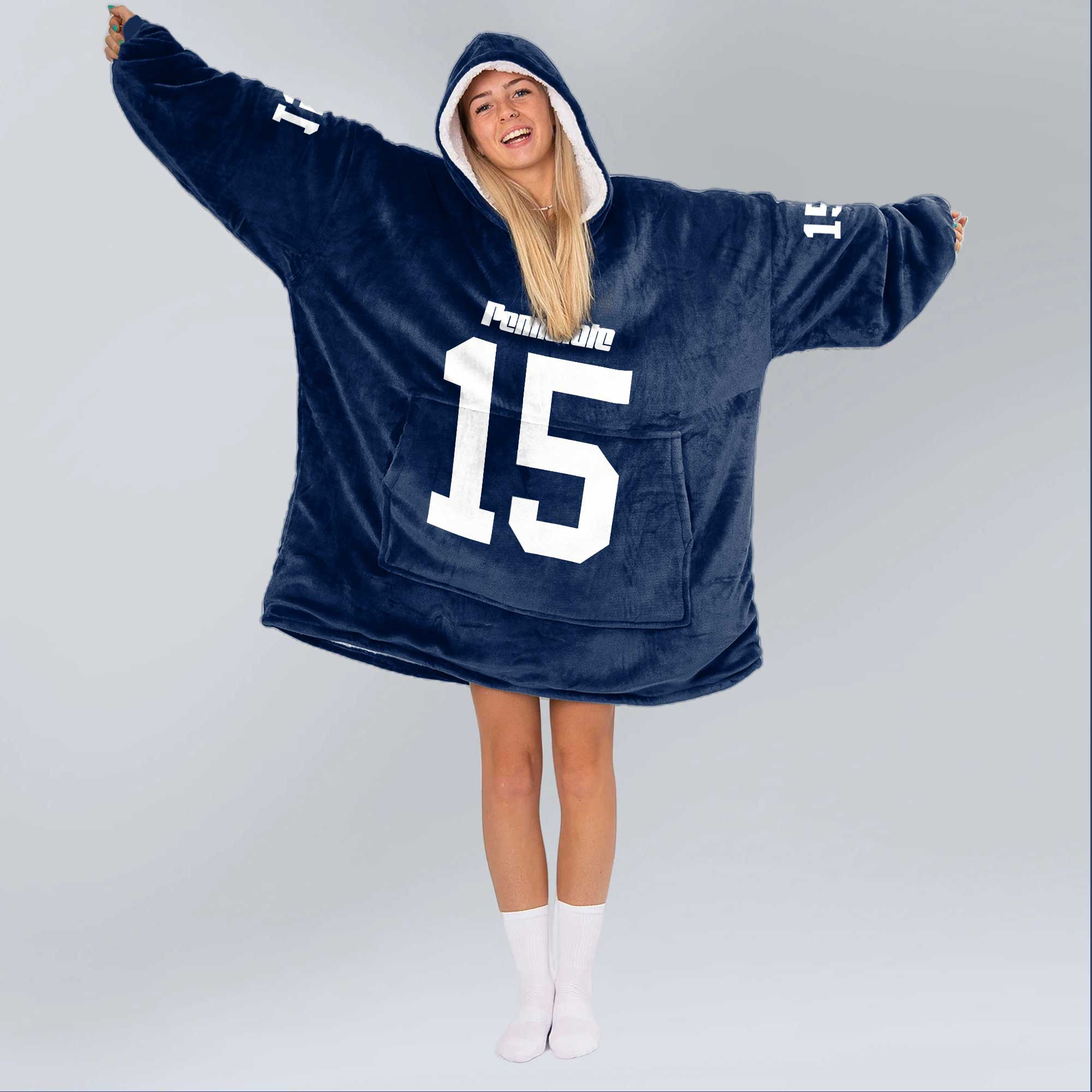 Adult 15 Penn State Football Unisex Blanket Hoodie