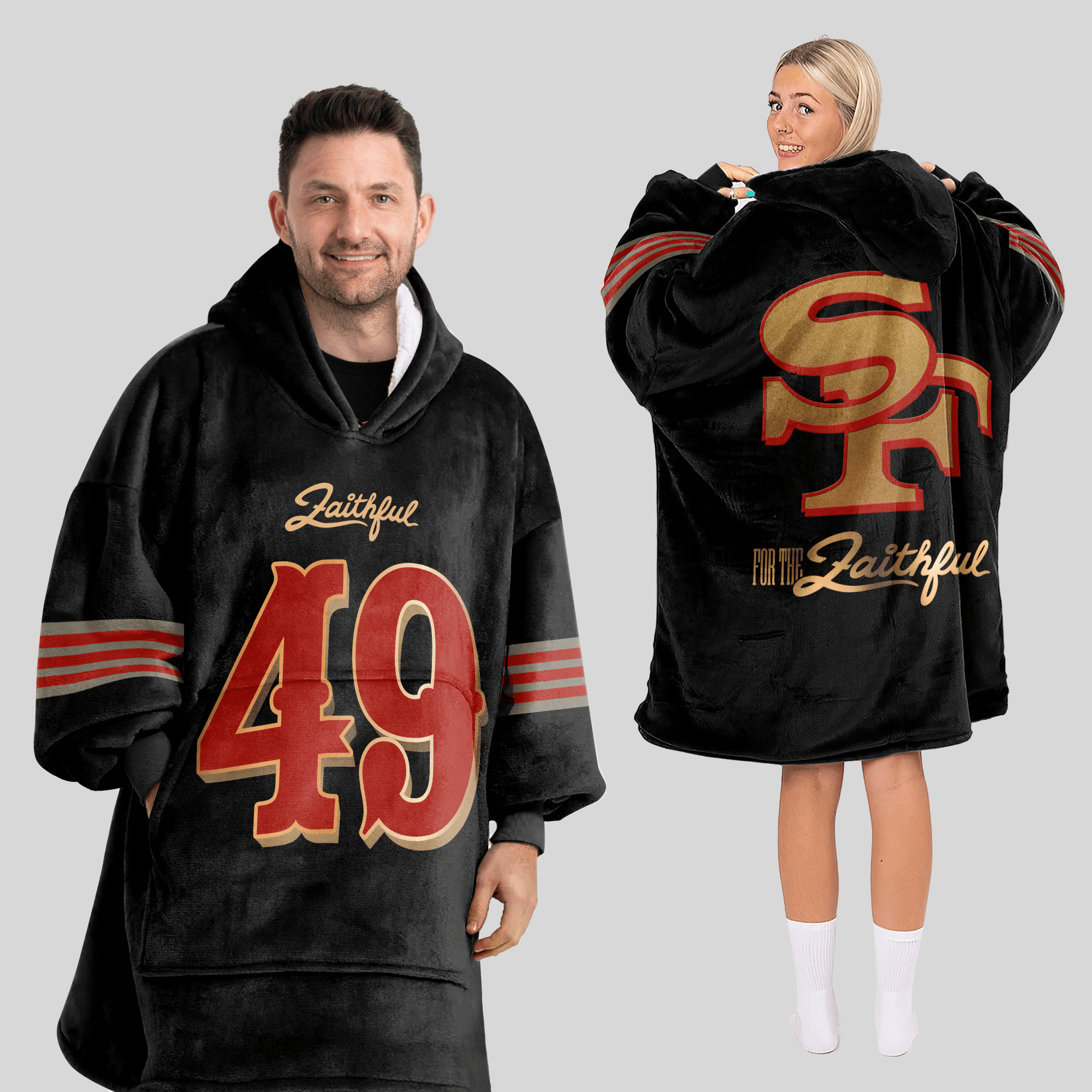 San Francisco 49ers Football Unisex Blanket Hoodie
