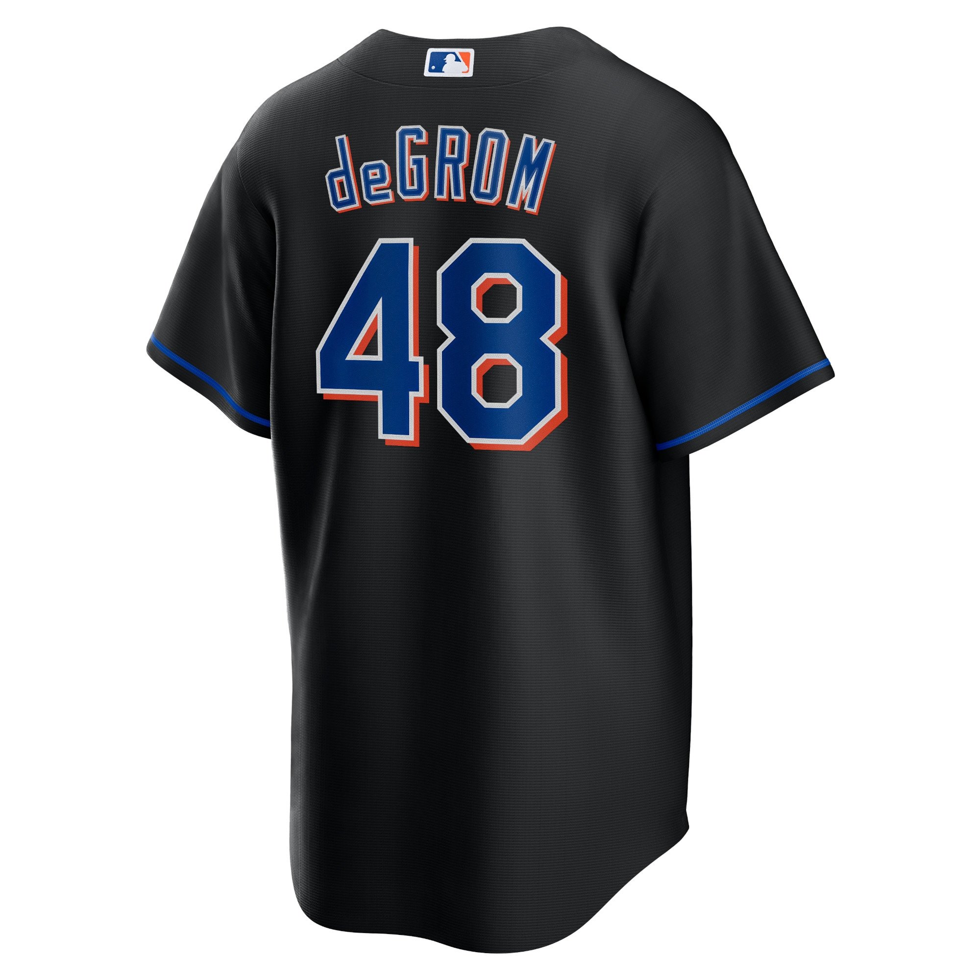 Men's New York Mets Jacob deGrom  Black 2022 Alternate Replica Player Jersey