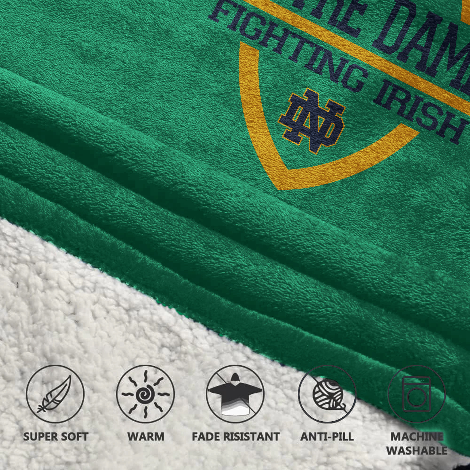 Adult Notre Dame Football Unisex Blanket Hoodie