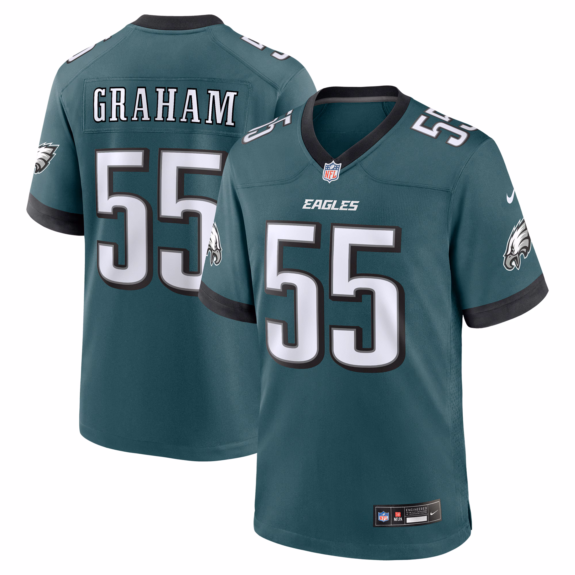 Brandon Graham Philadelphia Eagles #55 Team Game Jersey - Midnight Green
