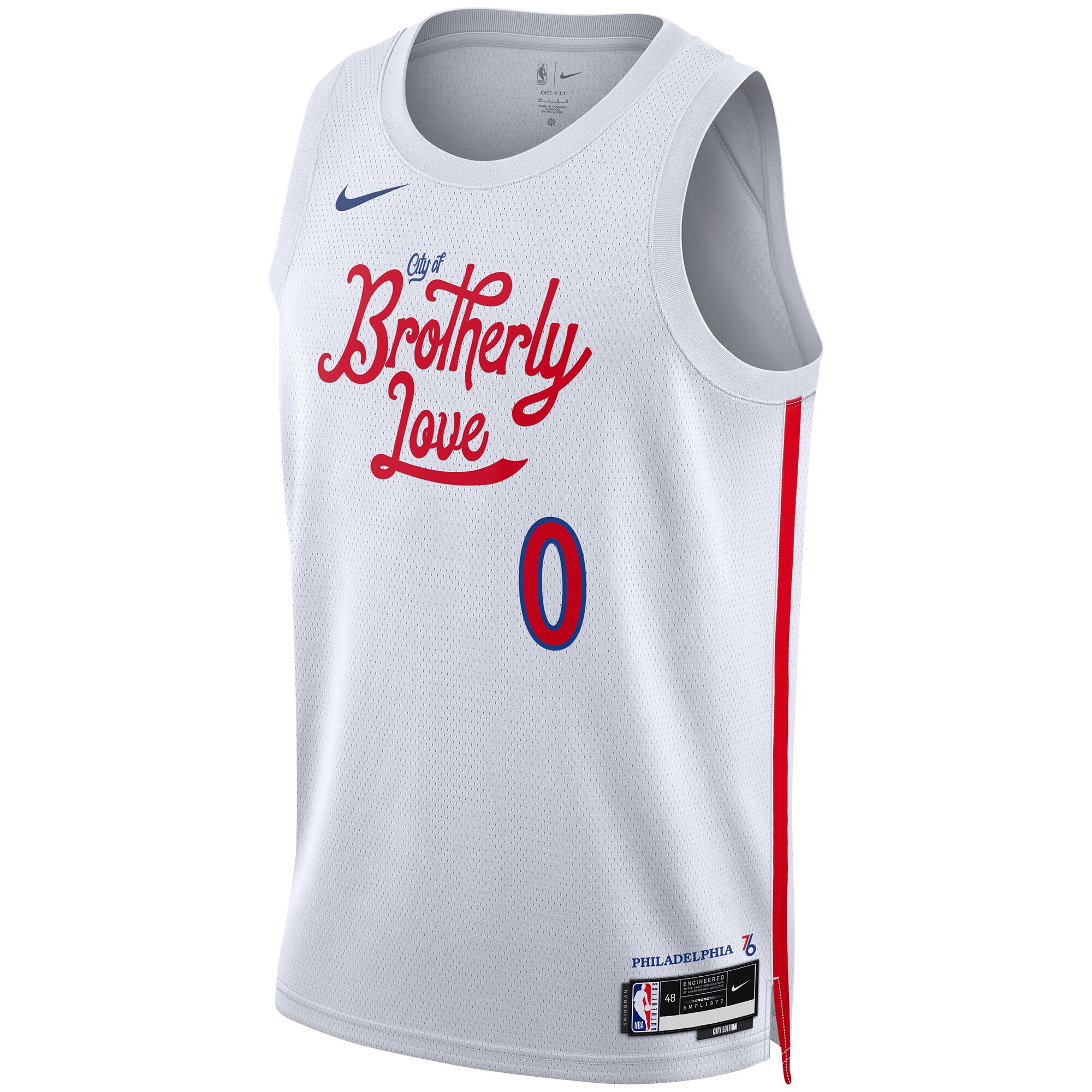 Tyrese Maxey Philadelphia 76ers  Unisex 2022/23 Swingman Jersey - City Edition - White