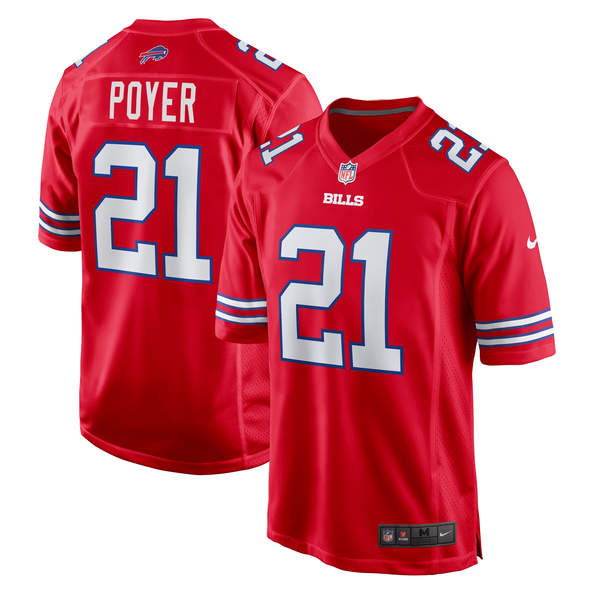 Poyer Buffalo Bills  Alternate Game Jersey - Red