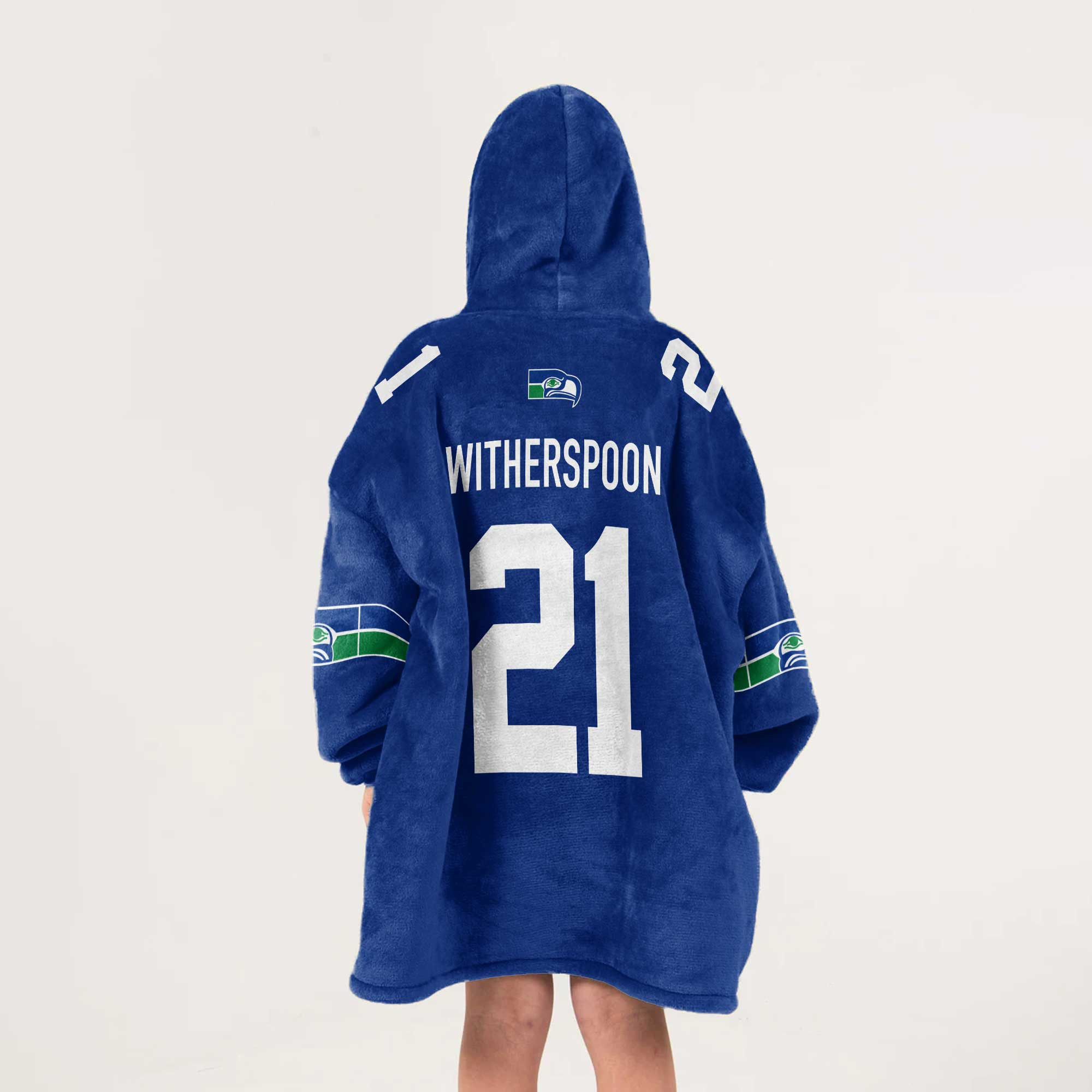 Kid 21 Seattle Football Unisex Blanket Hoodie