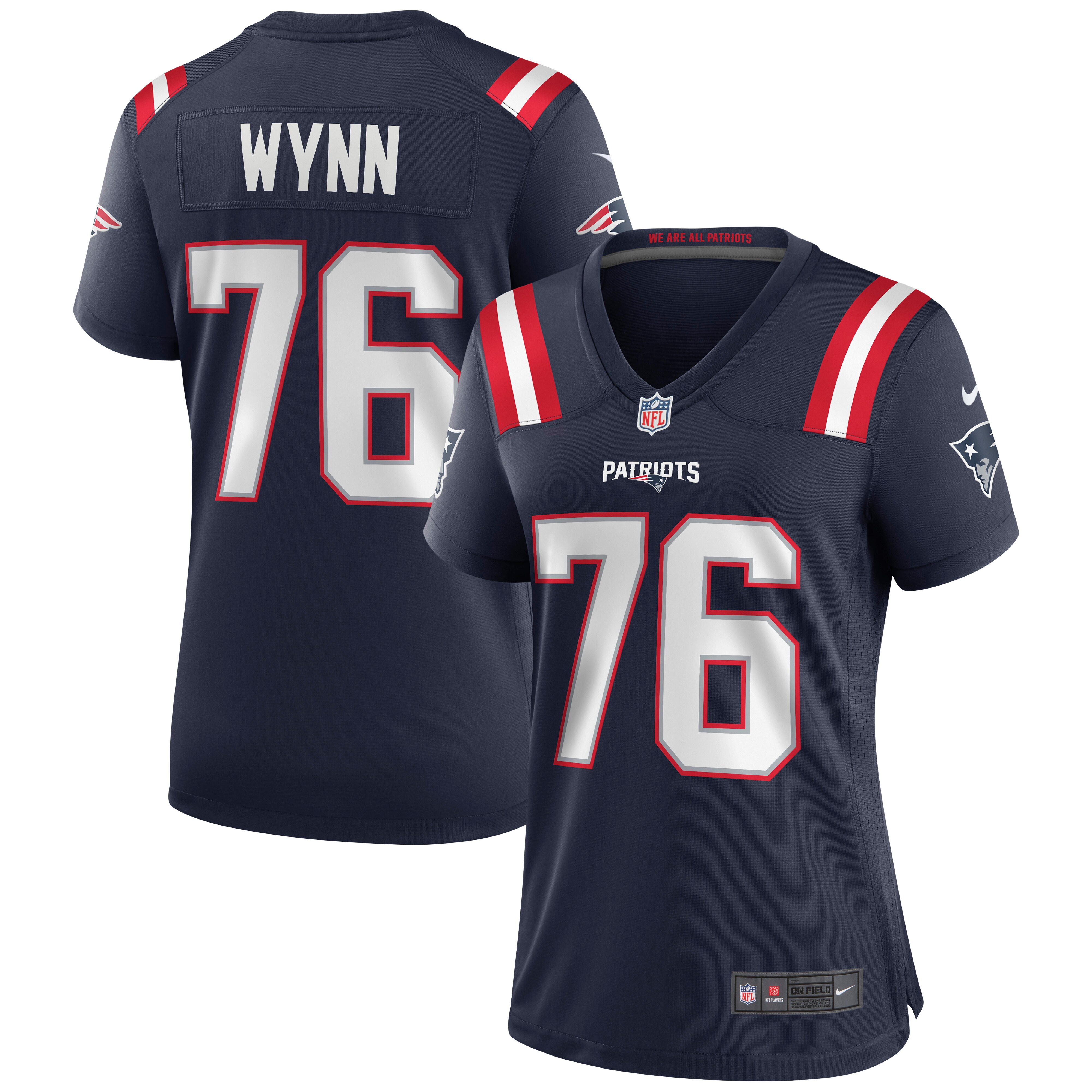 Isaiah Wynn New England Patriots  Women's Game Jersey - Navy