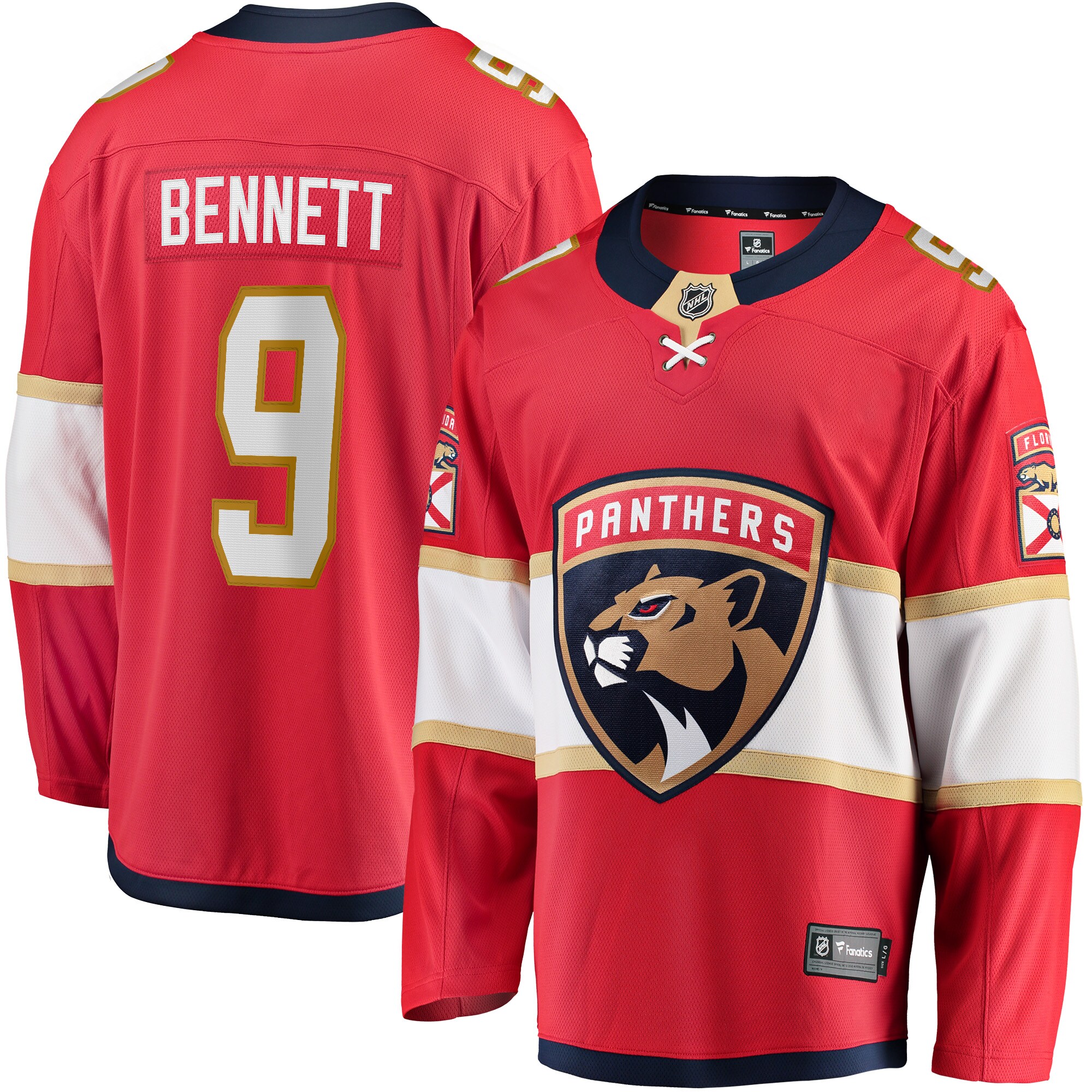 Sam Bennett Florida Panthers 2017/18 Home Breakaway Replica Jersey - Red