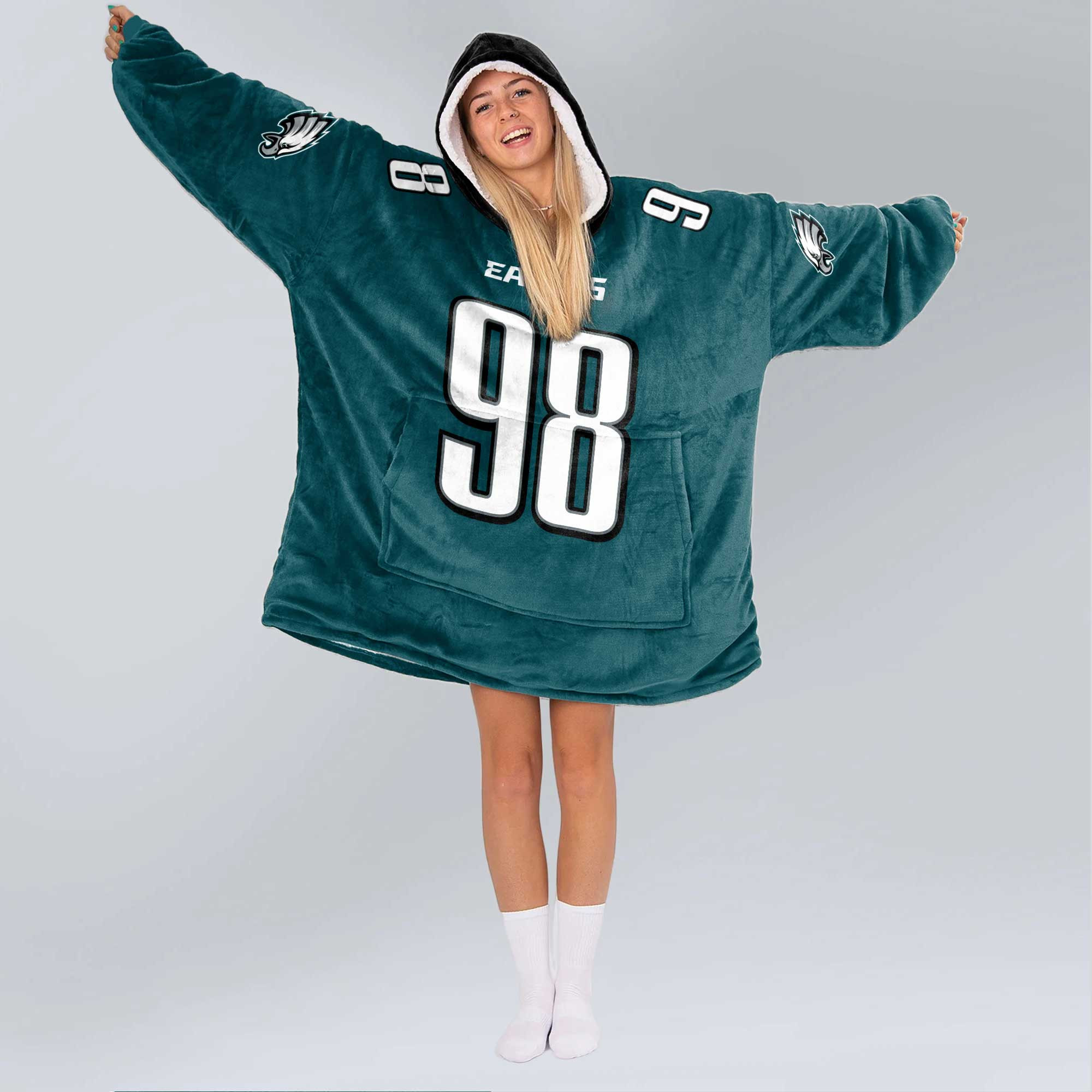Adult J.C 98 Philadelphia Football Unisex Blanket Hoodie