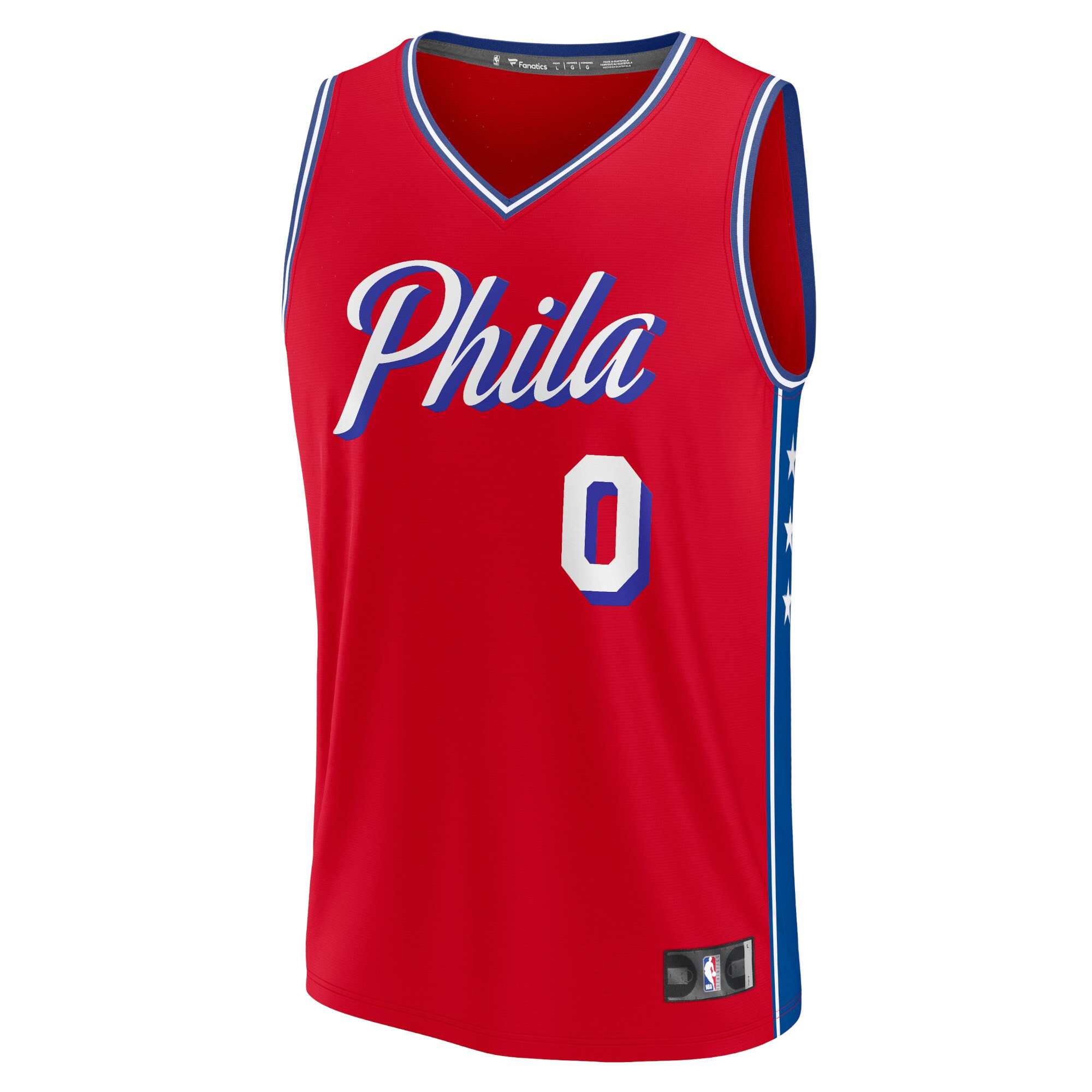 Tyrese Maxey Philadelphia 76ers  Fast Break Replica Player Jersey - Statement Edition - Red