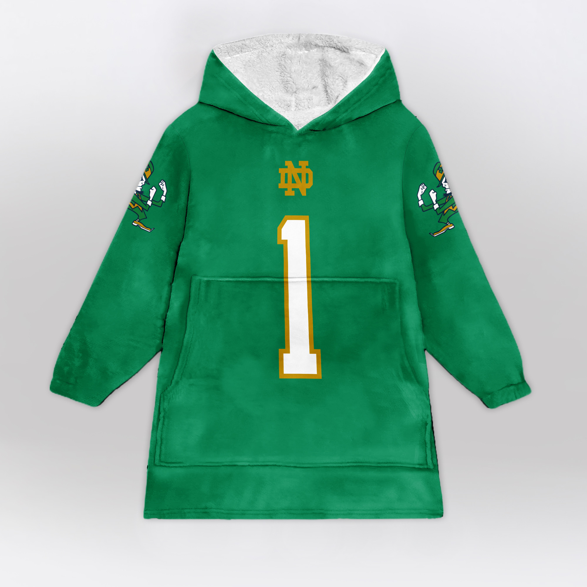 Adult 1 Notre Dame Football Unisex Blanket Hoodie