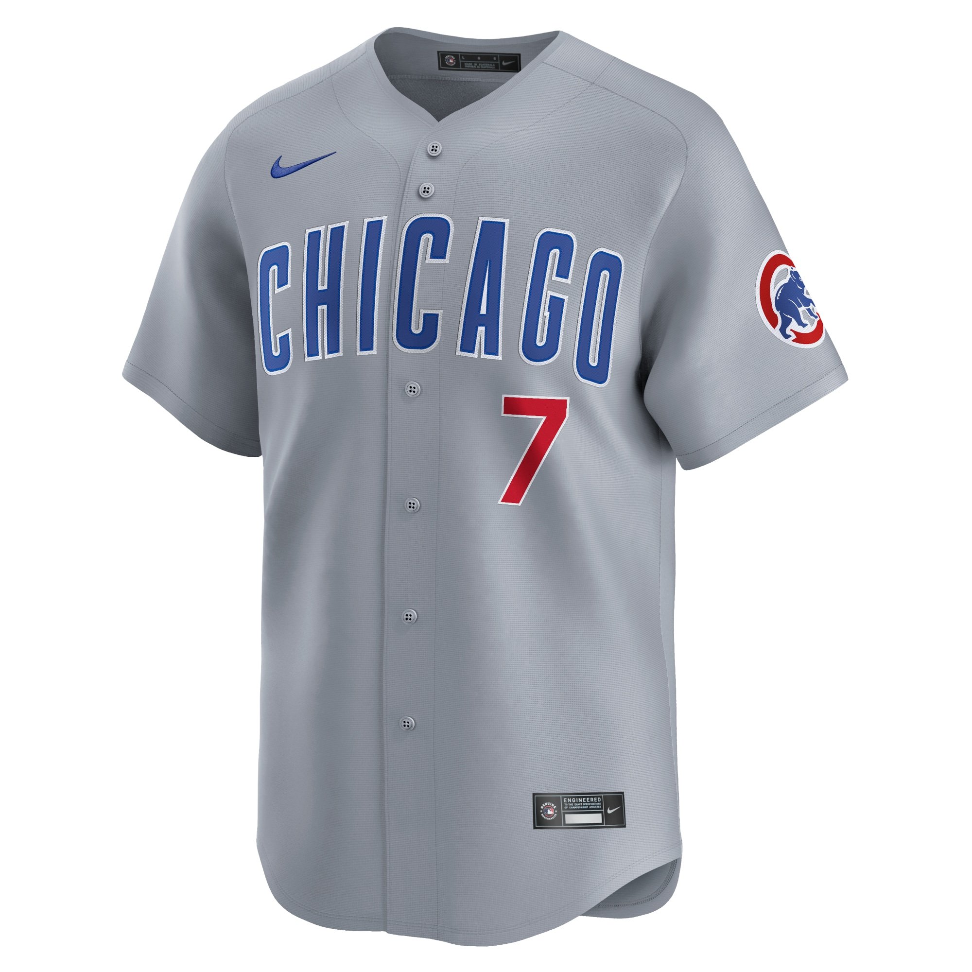 Men's Chicago Cubs Dansby Swanson  Gray Road Limited Player Jersey