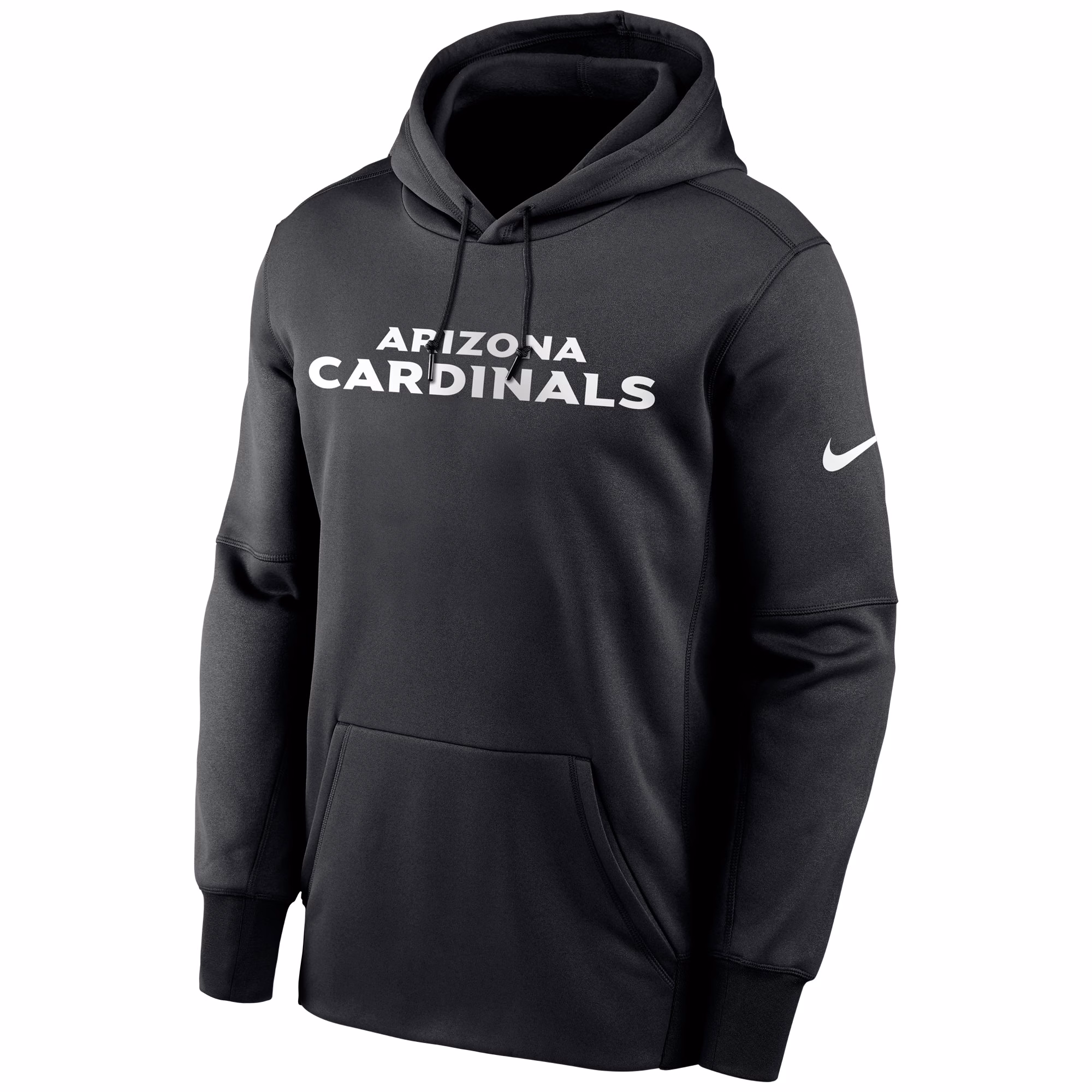 Arizona Cardinals Fan Gear Wordmark Performance Pullover Hoodie - Black