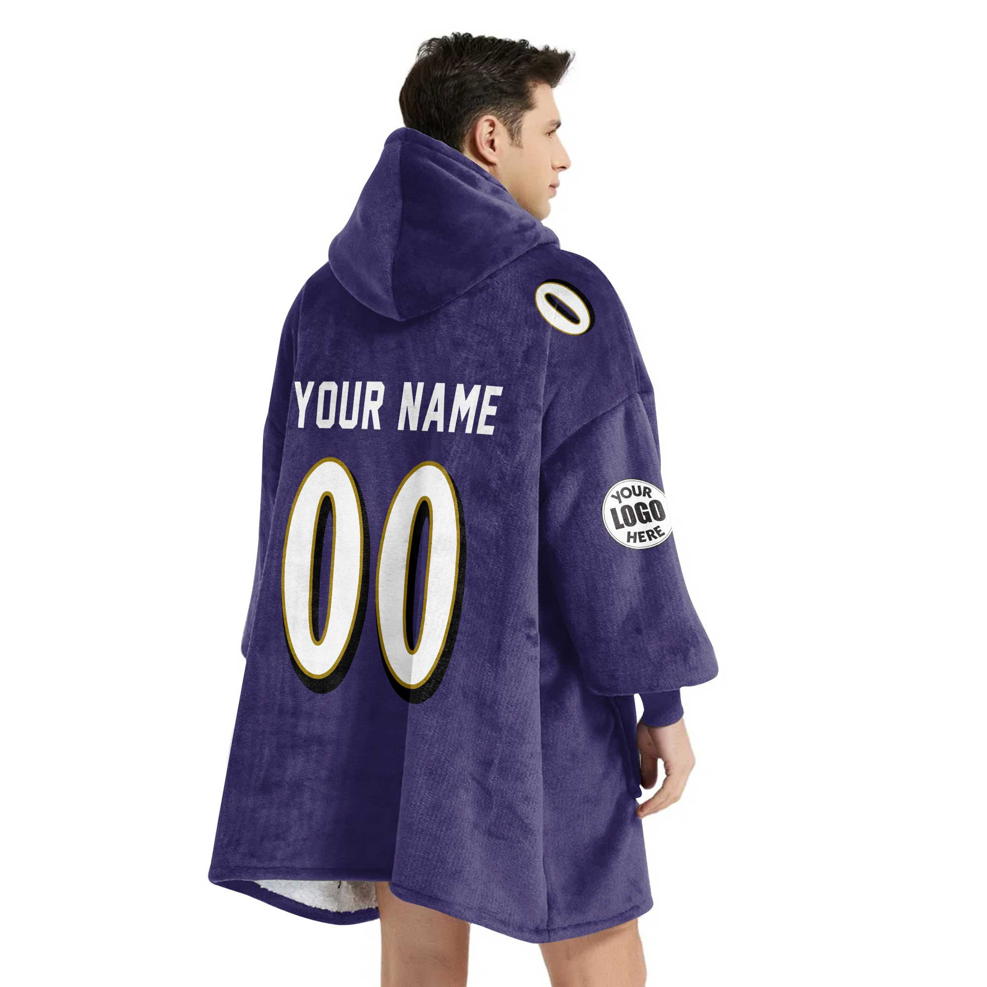 Adult Custom Blanket Hoodie Baltimore Inspired Color