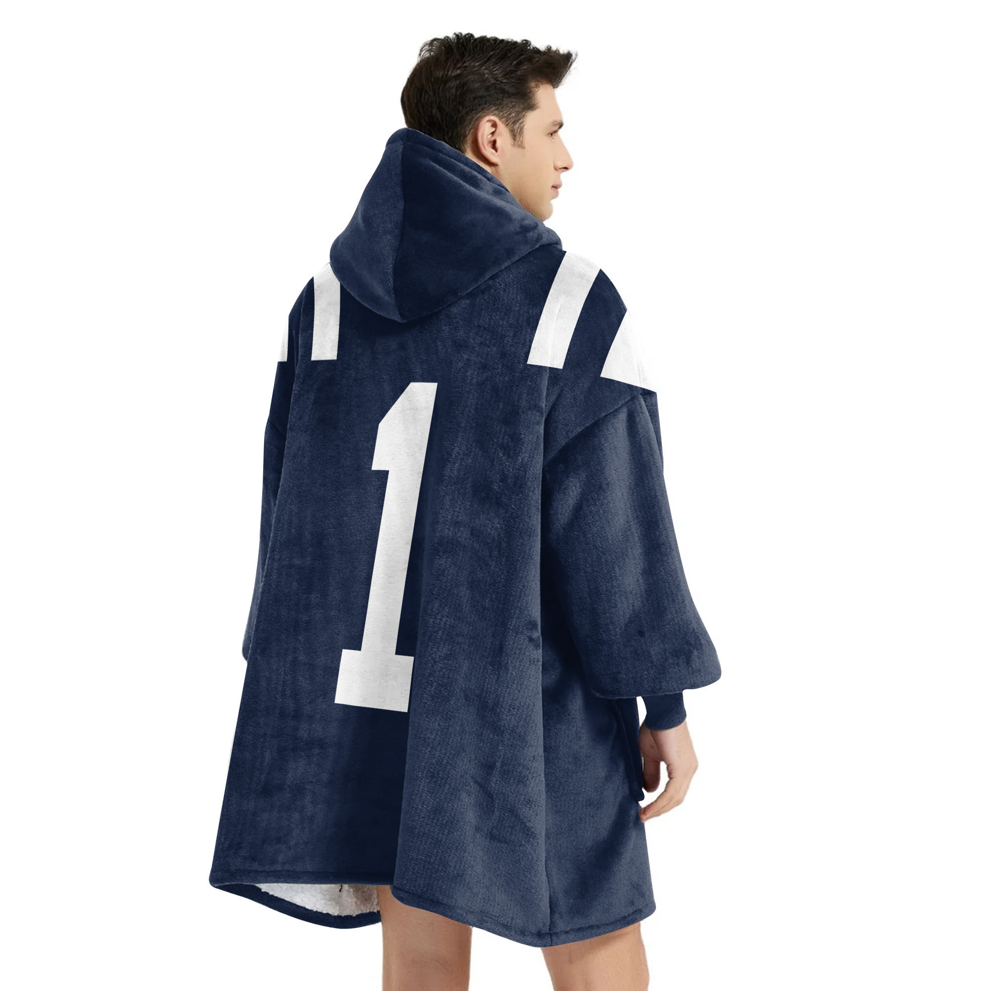 Adult #1 Ole Miss Football Unisex Blanket Hoodie