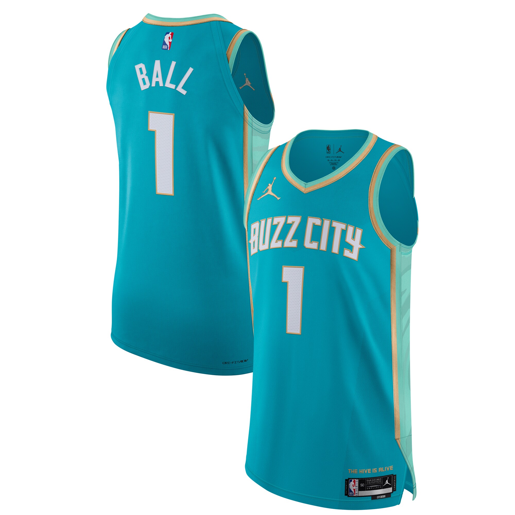 Men's Charlotte Hornets LaMelo Ball  Teal 2023/24 Authentic Jersey - City Edition