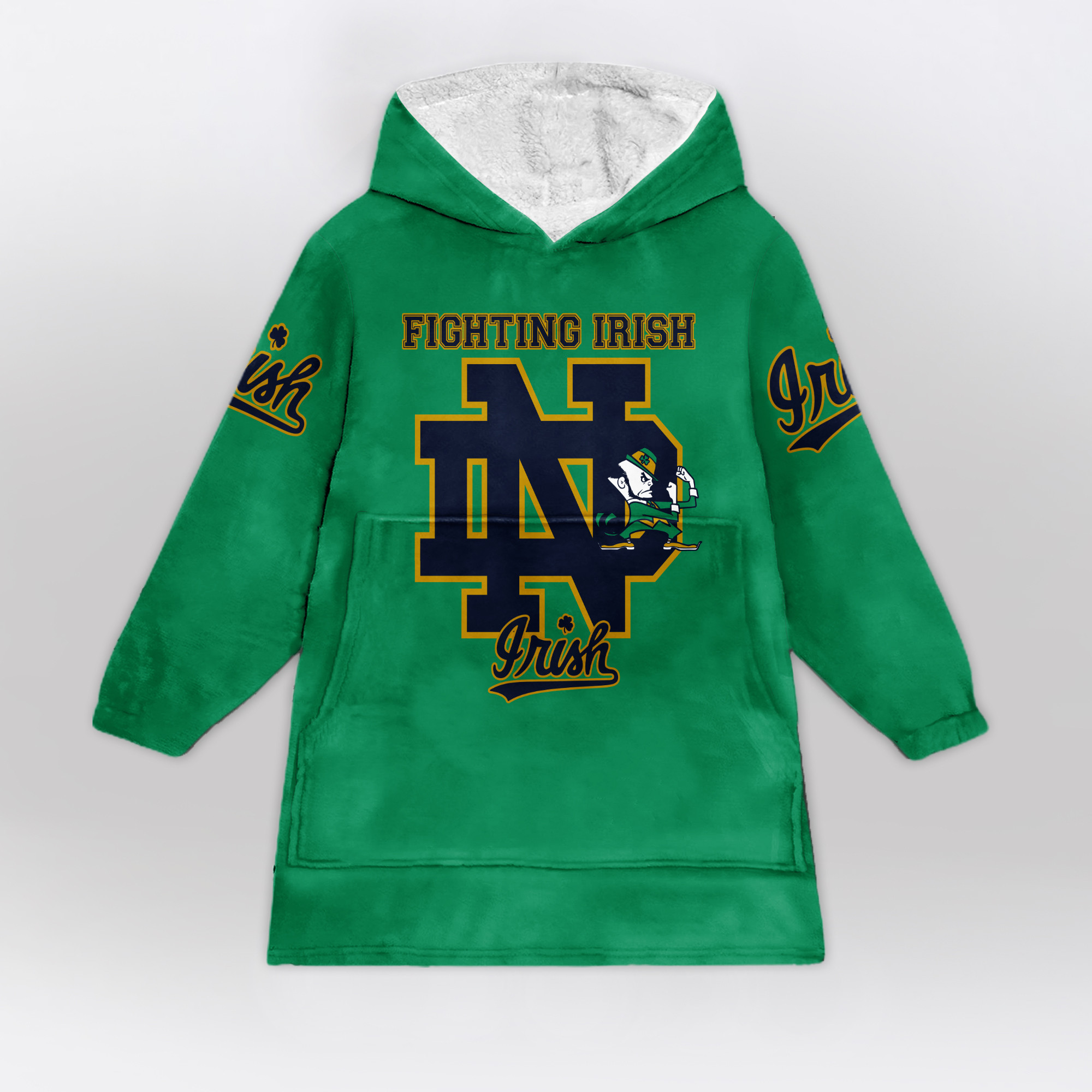Adult Notre Dame Football Unisex Blanket Hoodie