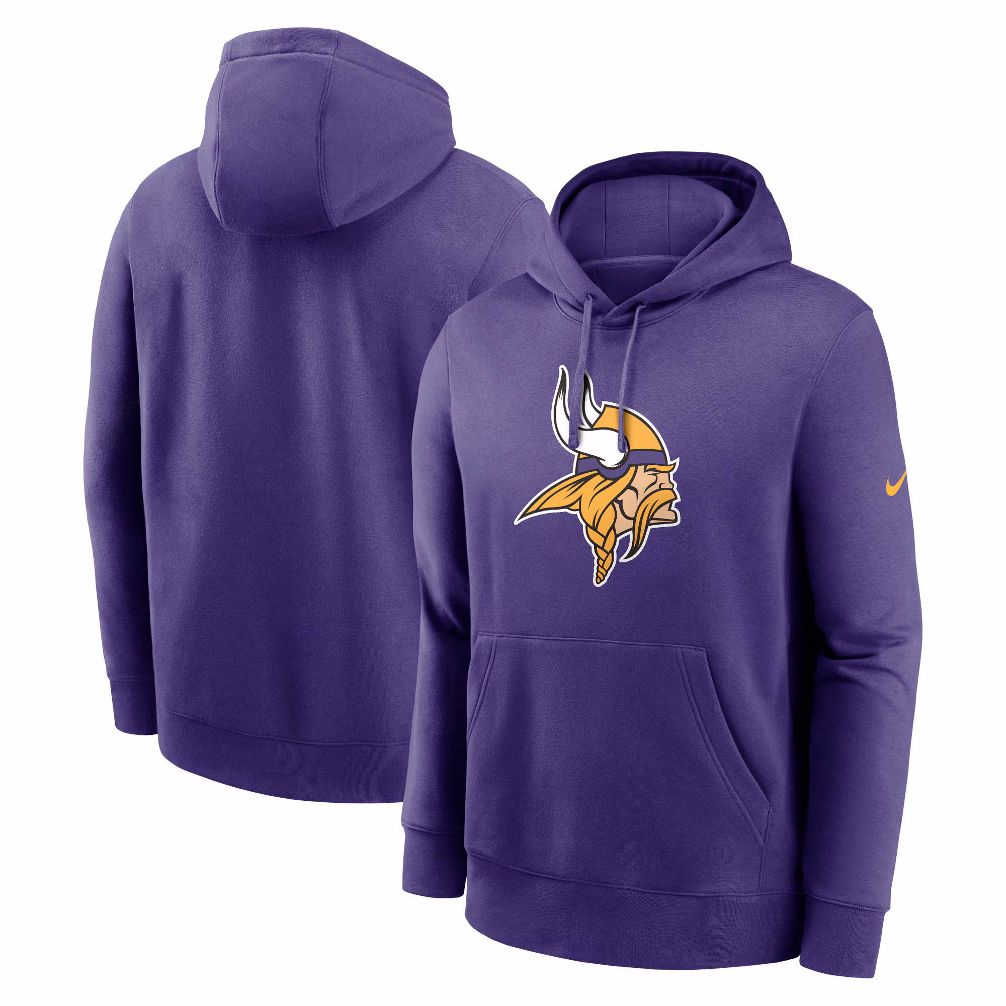 Minnesota Vikings Club Logo Pullover Hoodie - Purple