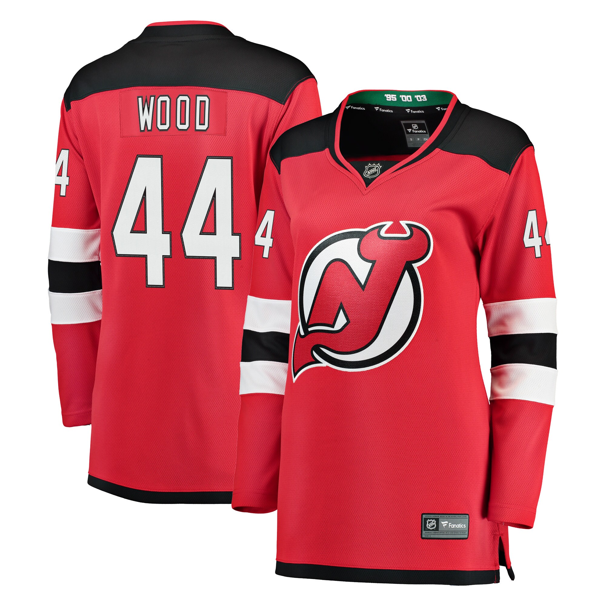 Miles Wood New Jersey Devils Women's Breakaway Jersey - Red