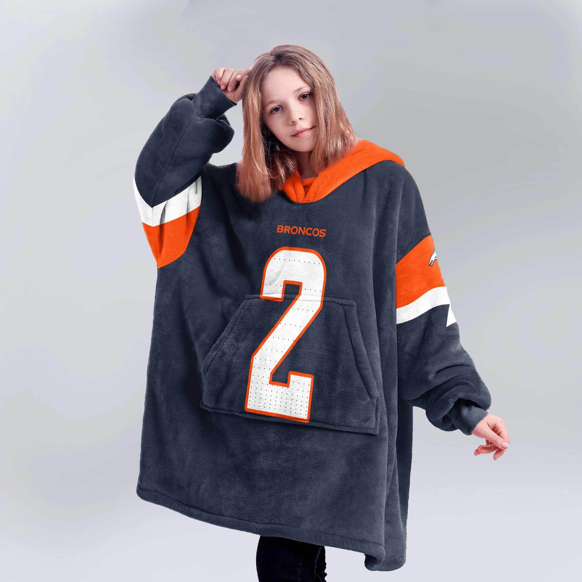 Kid P.S 2 Denver Football Unisex Blanket Hoodie