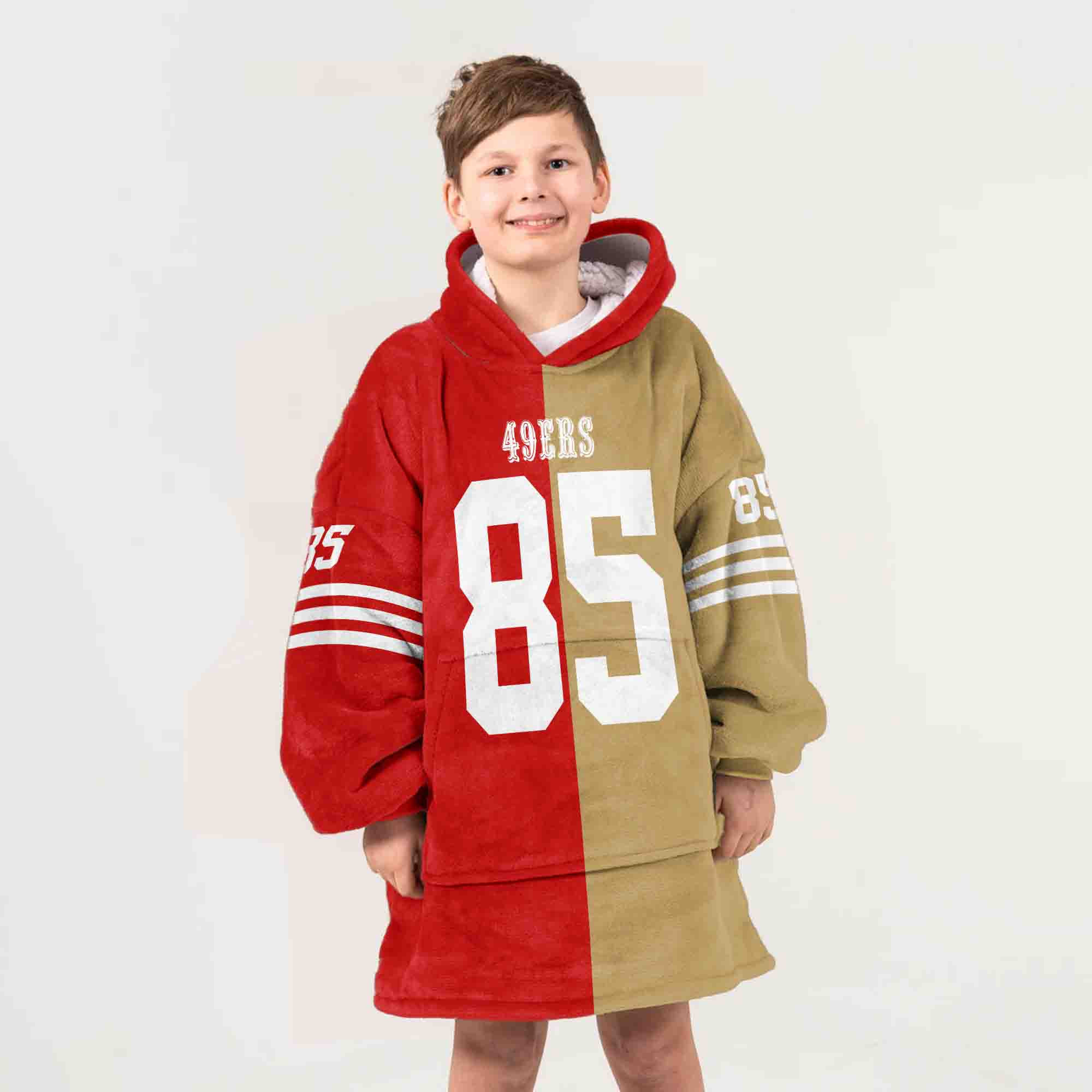 Adult 85 San Francisco 49ers Football Unisex Blanket Hoodie
