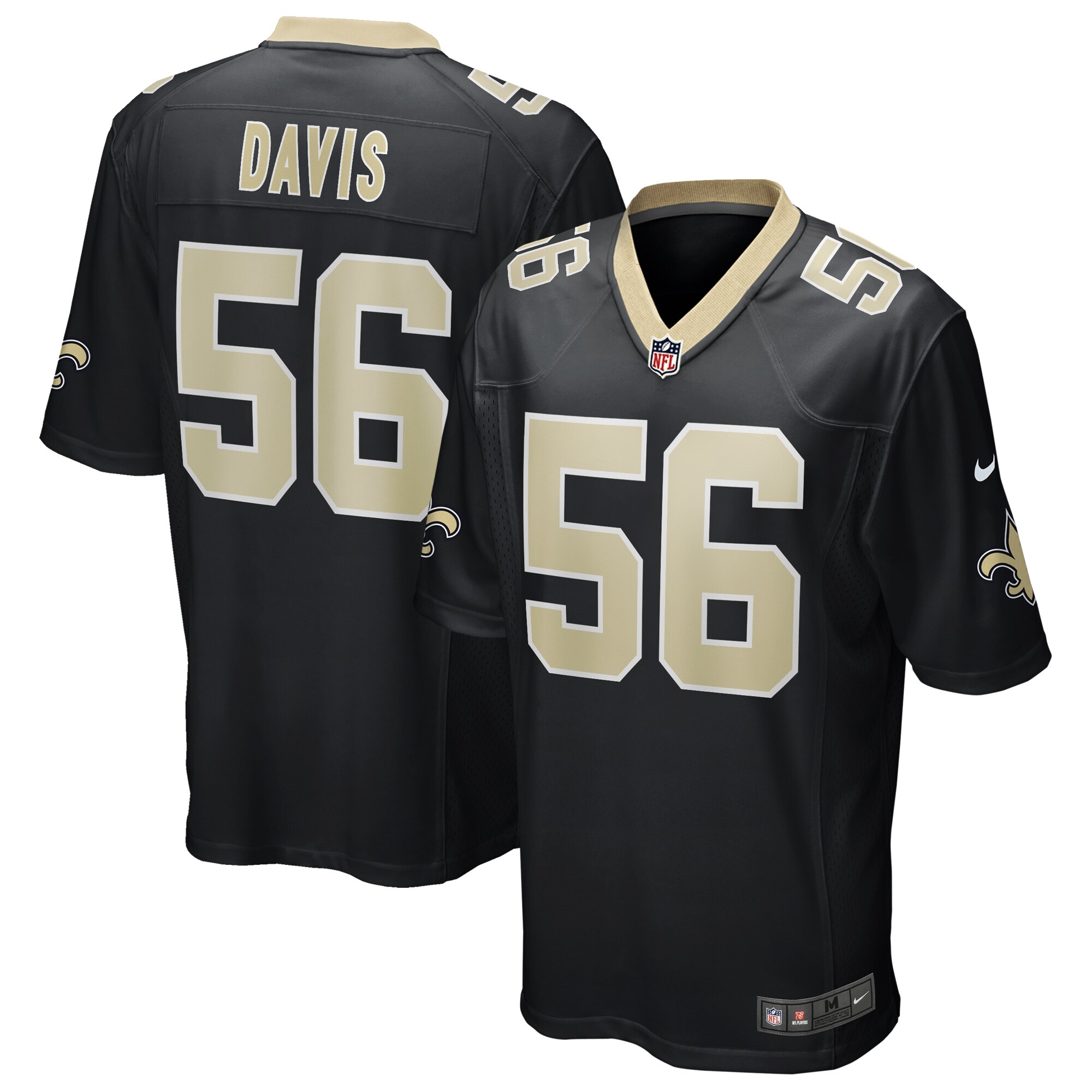 Demario Davis New Orleans Saints Game Jersey - Black