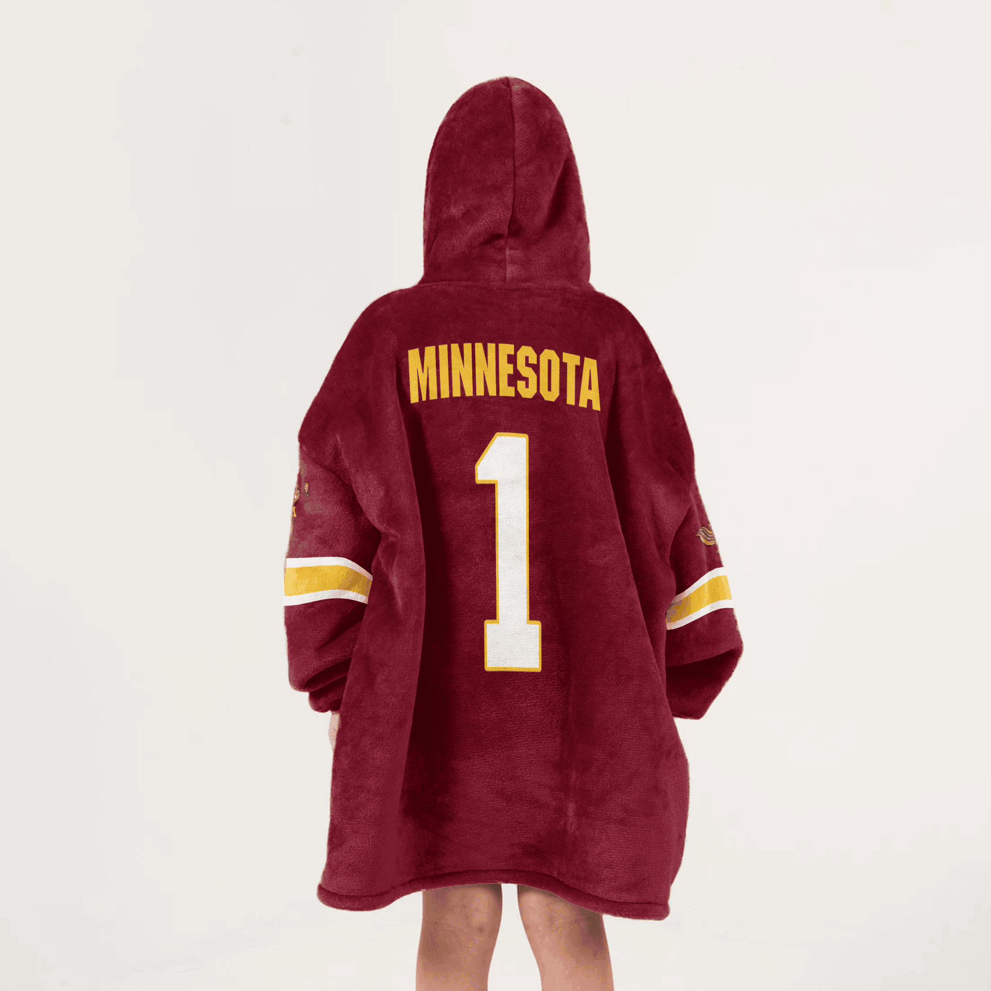 Kid 1 Minnesota Football Unisex Blanket Hoodie