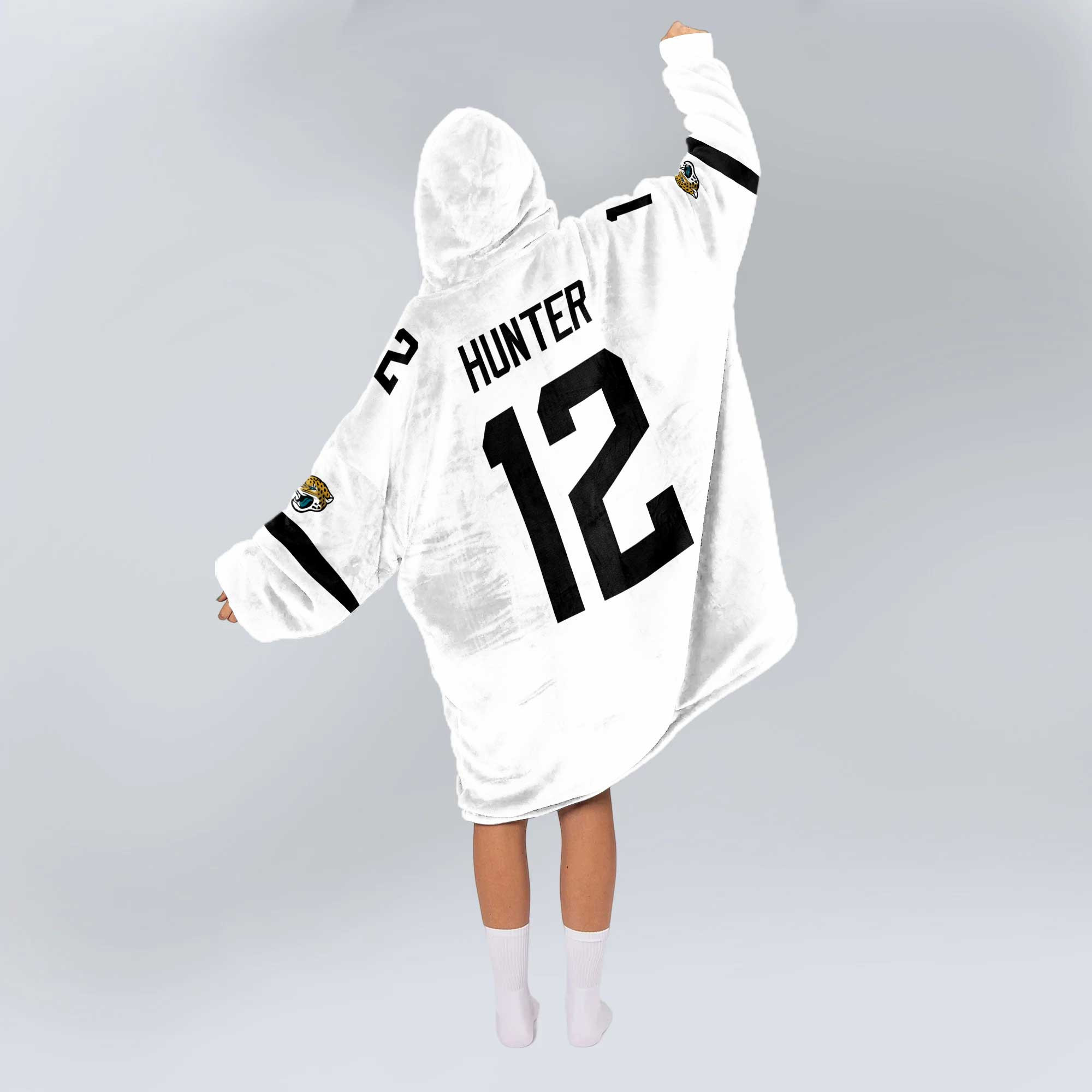 Adult 12 Jacksonville Football Unisex Blanket Hoodie