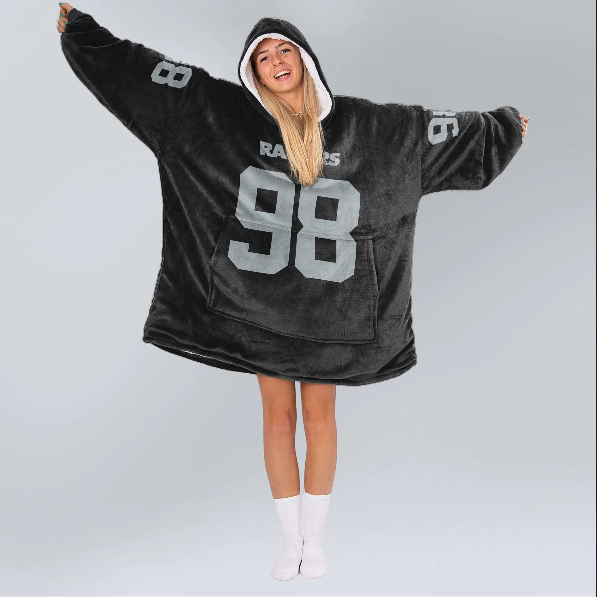 Adult M.C 98 Las Vegas Football Unisex Blanket Hoodie