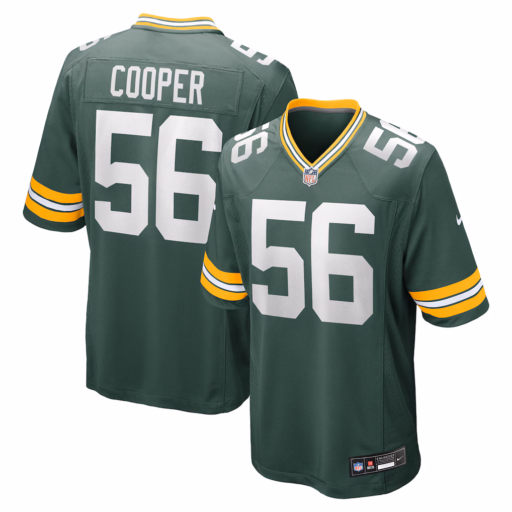 Green Bay Packers #56 Edgerrin Cooper Home Game Jersey-Fir Green